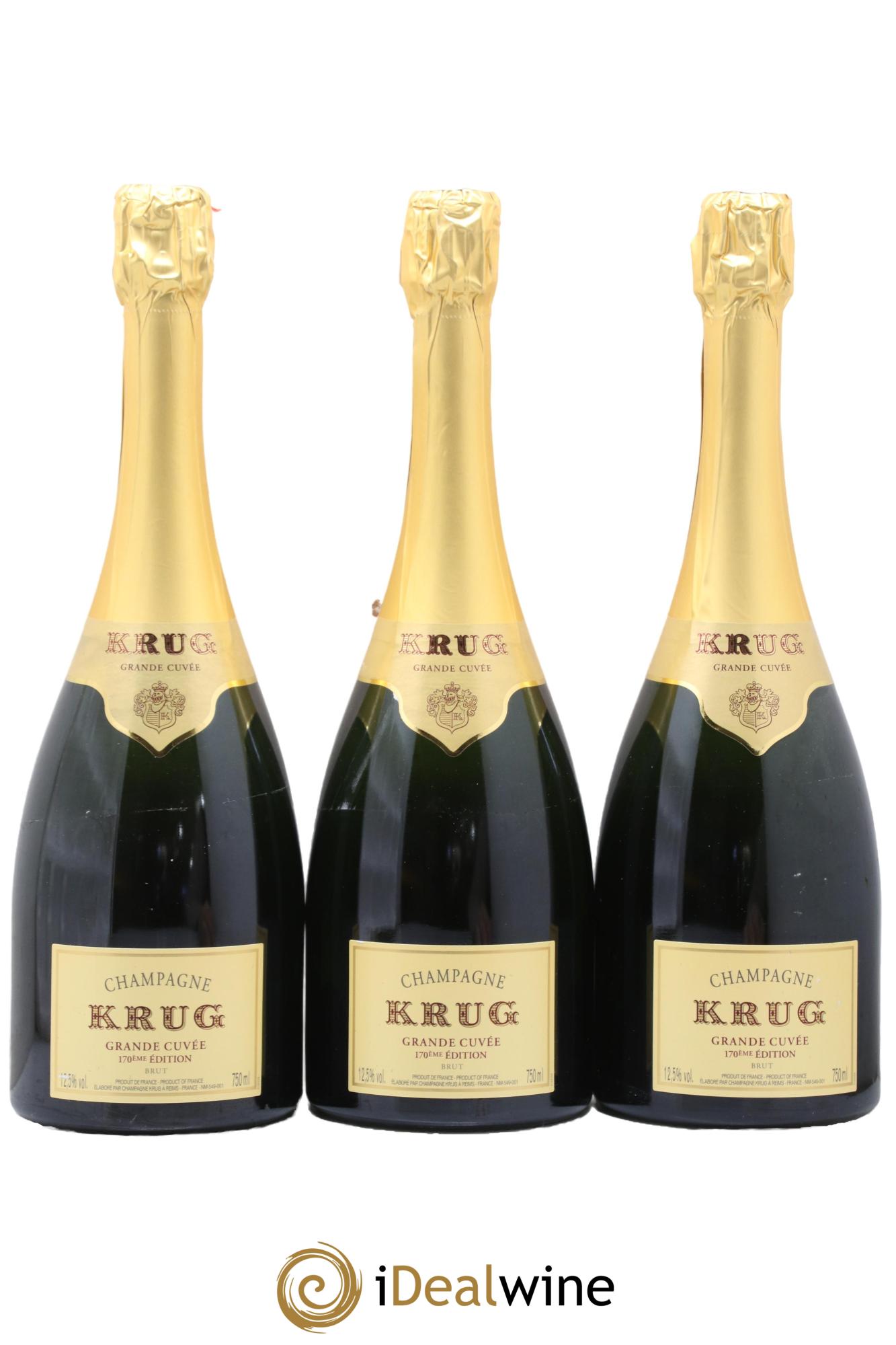 Grande Cuvée - 170ème édition Krug - Lot de 3 bouteilles - 0