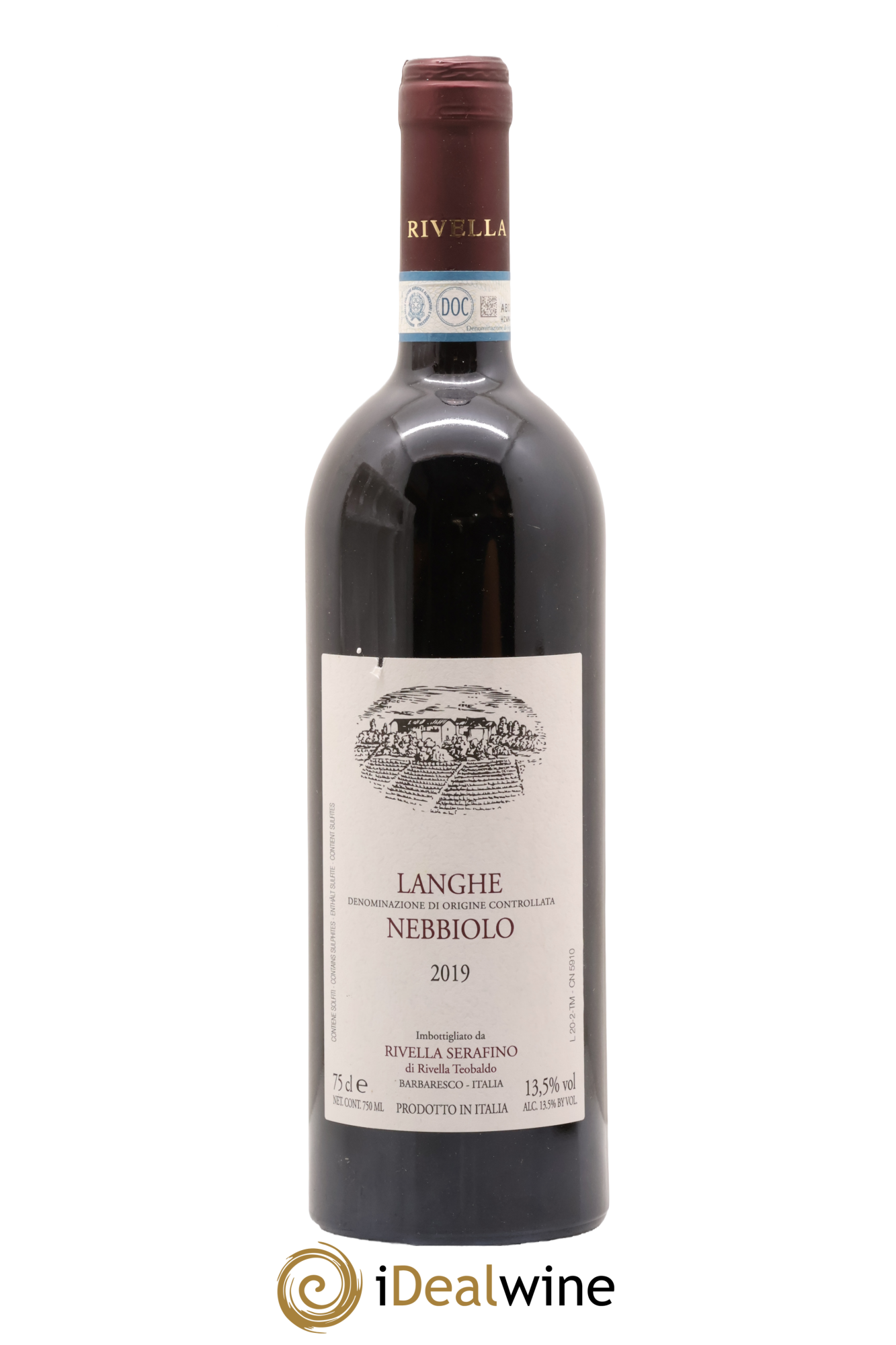 Langhe DOC Nebbiolo Rivella Serafino 2019 - Lot of 1 bottle - 0
