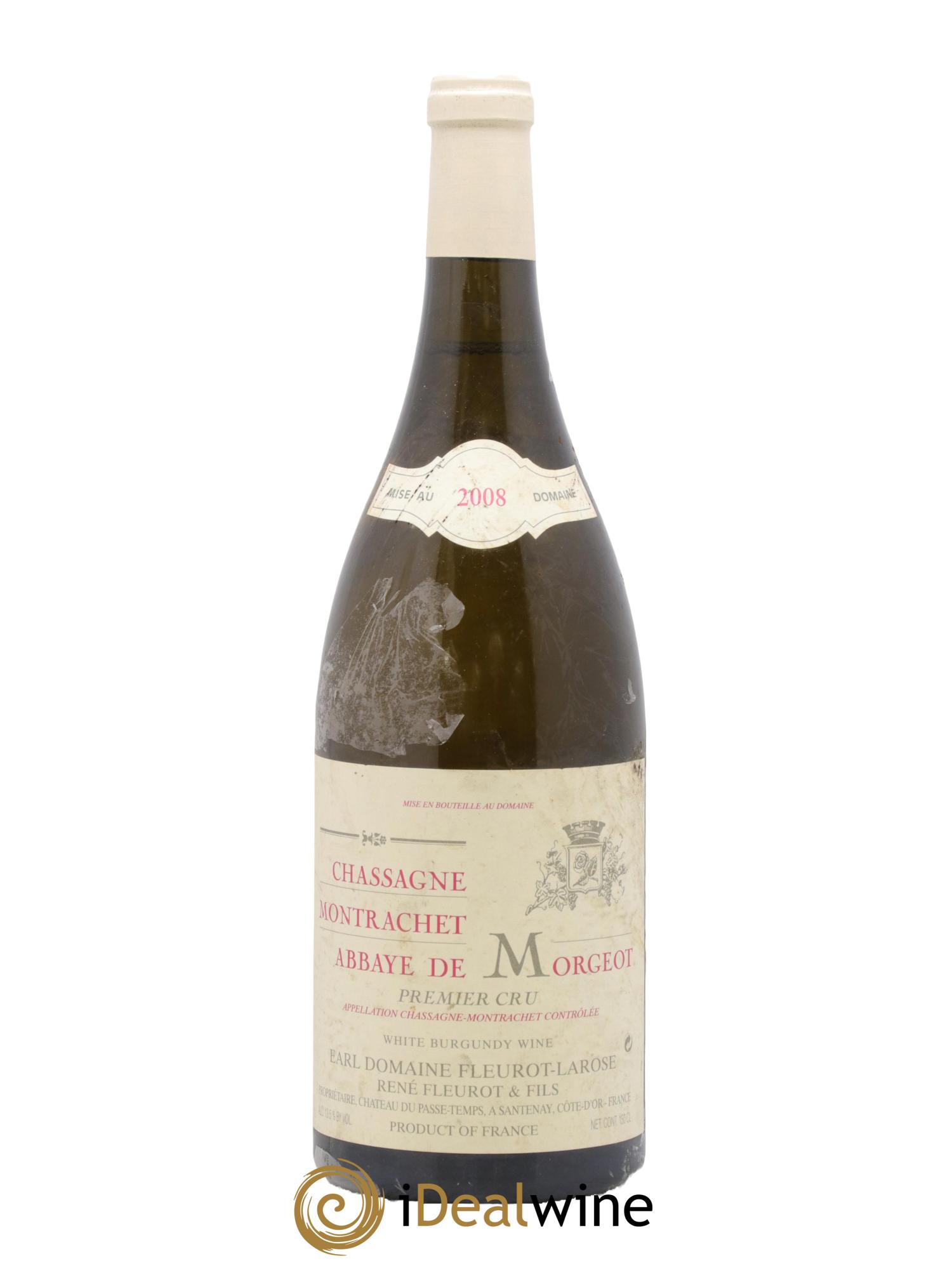 Chassagne-Montrachet 1er Cru Abbaye de Morgeot Fleurot Larose 2008 - Lot of 1 magnum - 0