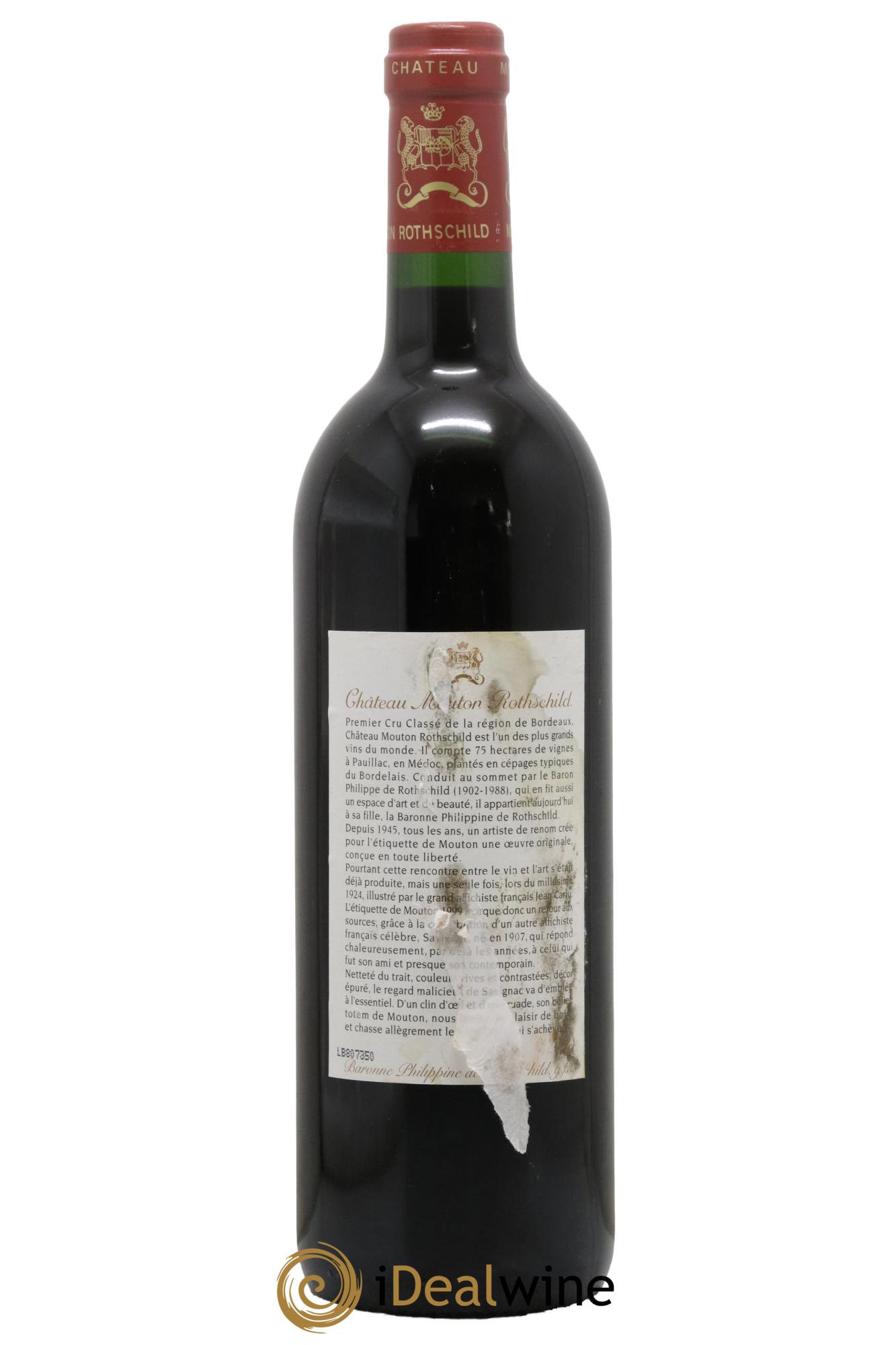 Château Mouton Rothschild 1er Grand Cru Classé 1999 - Lot of 1 bottle - 1