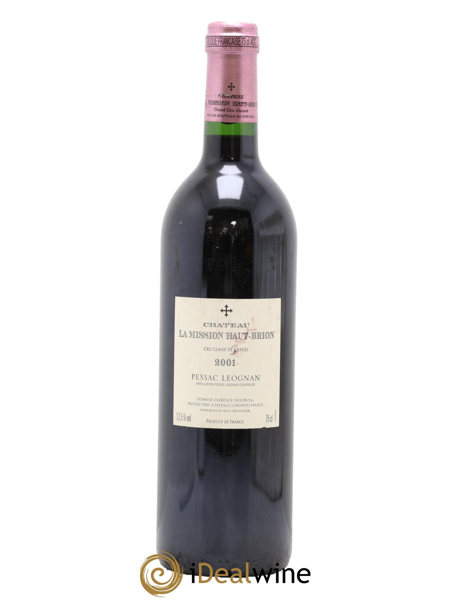 Château la Mission Haut-Brion Cru Classé de Graves 2001 - Lotto di 1 bottiglia - 1