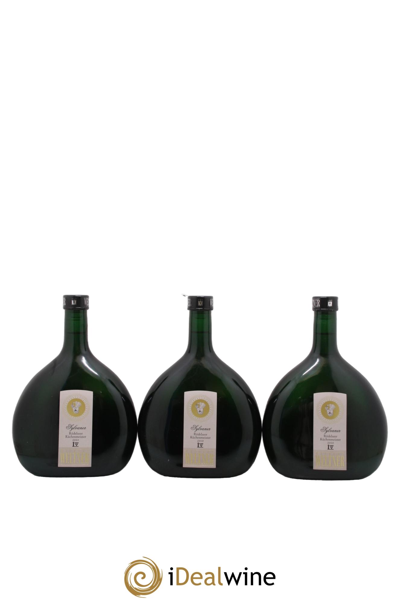 Allemagne Rödelseer Küchenmeister Sylvaner Gg P. Weltner 2010 - Lot de 3 bouteilles - 0