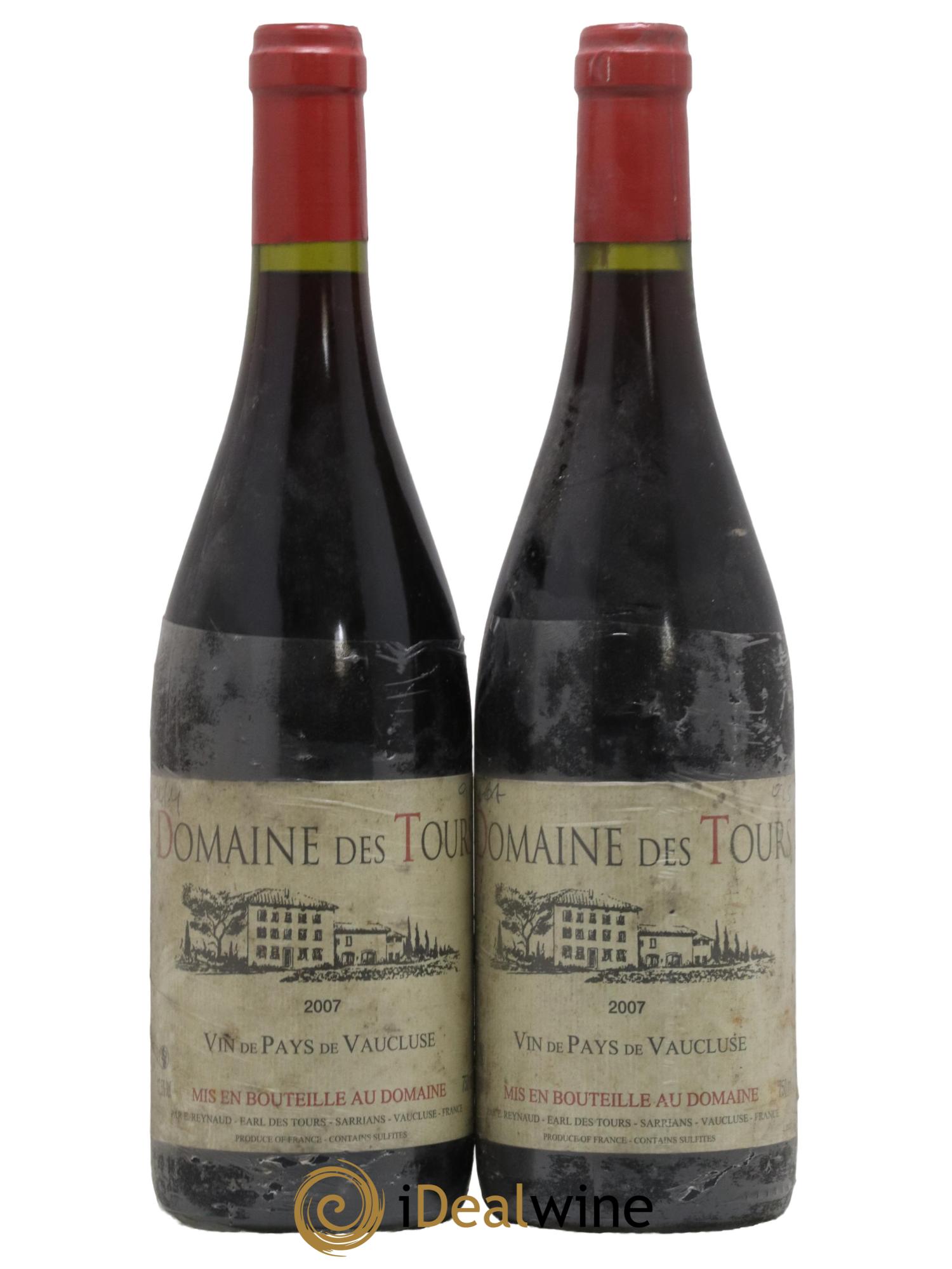 IGP Vaucluse (Vin de Pays de Vaucluse) Domaine des Tours Emmanuel Reynaud 2007 - Lot of 2 bottles - 0