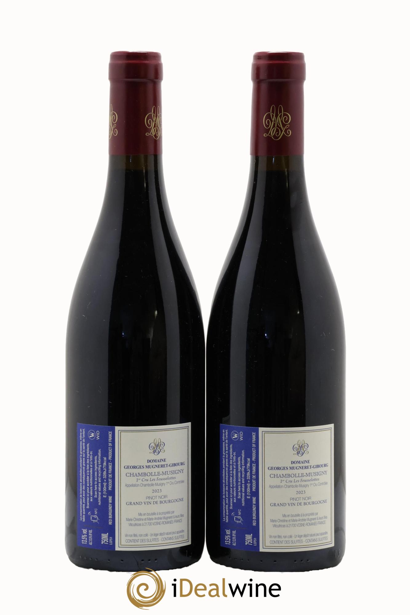 Chambolle-Musigny 1er Cru Les Feusselottes Mugneret-Gibourg (Domaine) 2023 - Posten von 2 Flaschen - 1