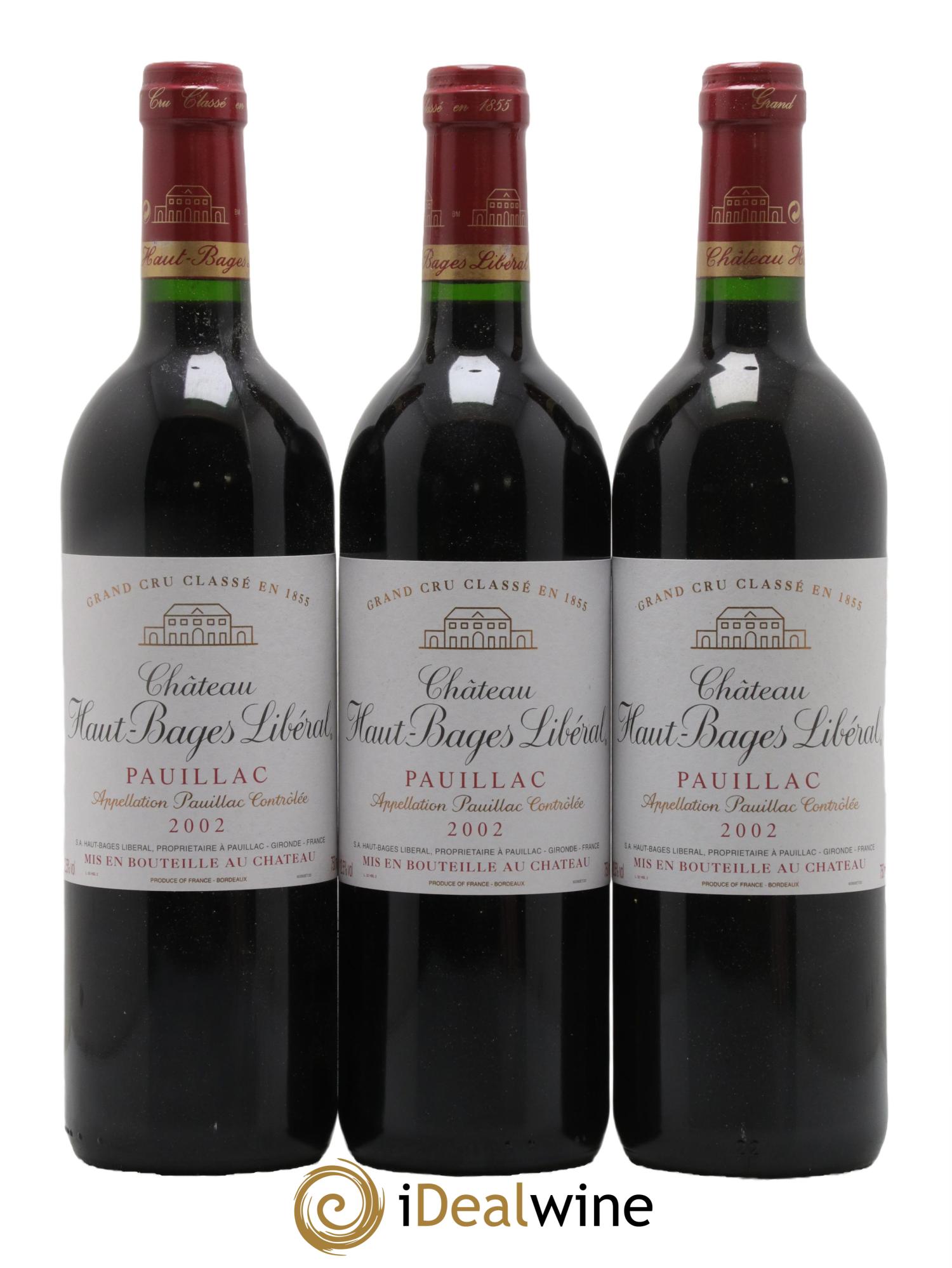 Château Haut Bages Libéral 5ème Grand Cru Classé 2002 - Lot de 12 bouteilles - 1