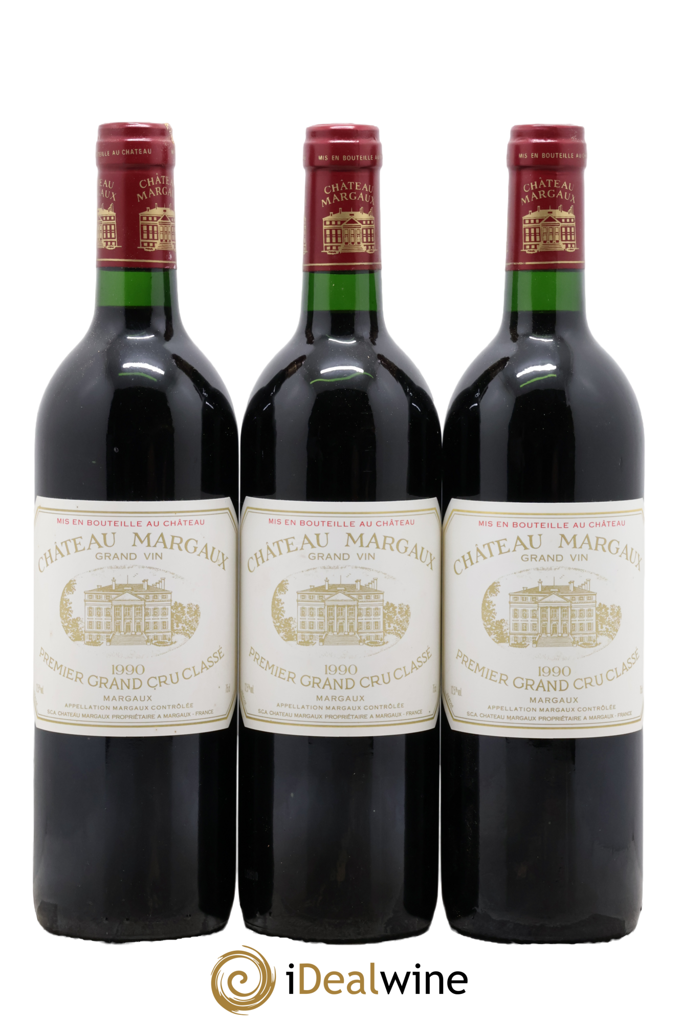 Château Margaux 1er Grand Cru Classé 1990 - Posten von 3 Flaschen - 0