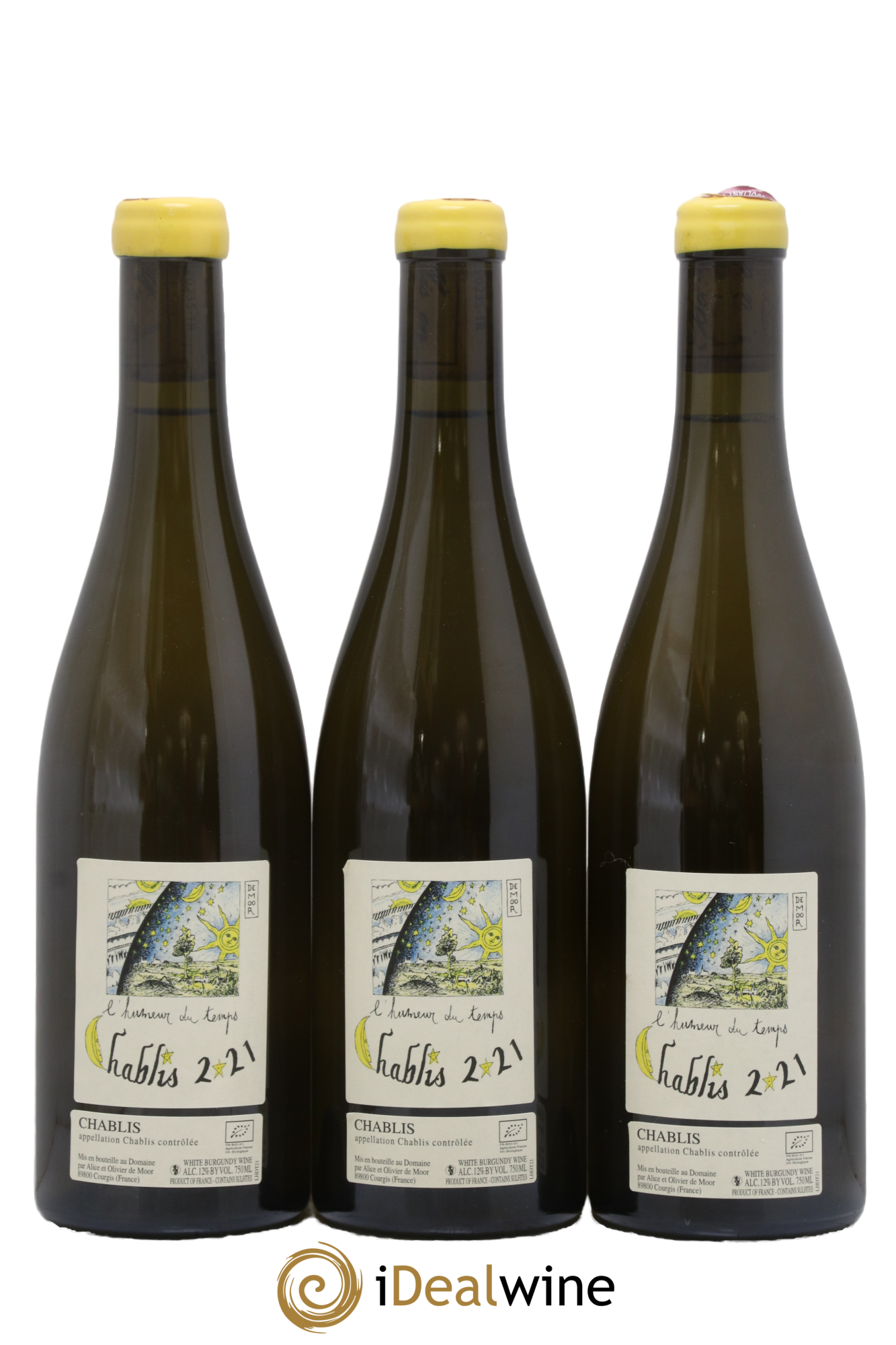 Chablis L'Humeur du Temps Alice et Olivier De Moor 2021 - Lot de 3 bouteilles - 0