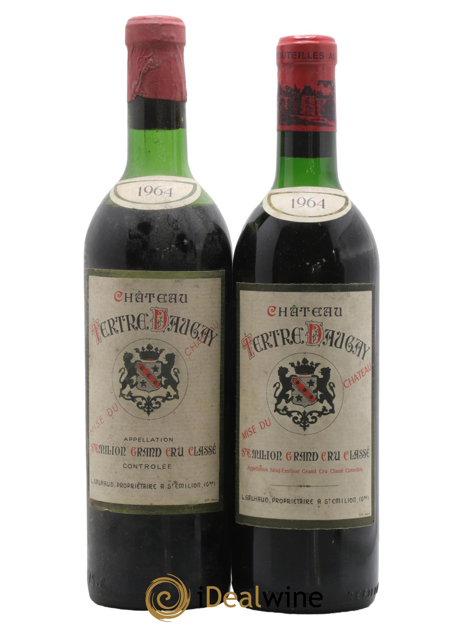 Château Tertre Daugay Grand Cru Classé 1964 - Lot de 2 bouteilles - 0