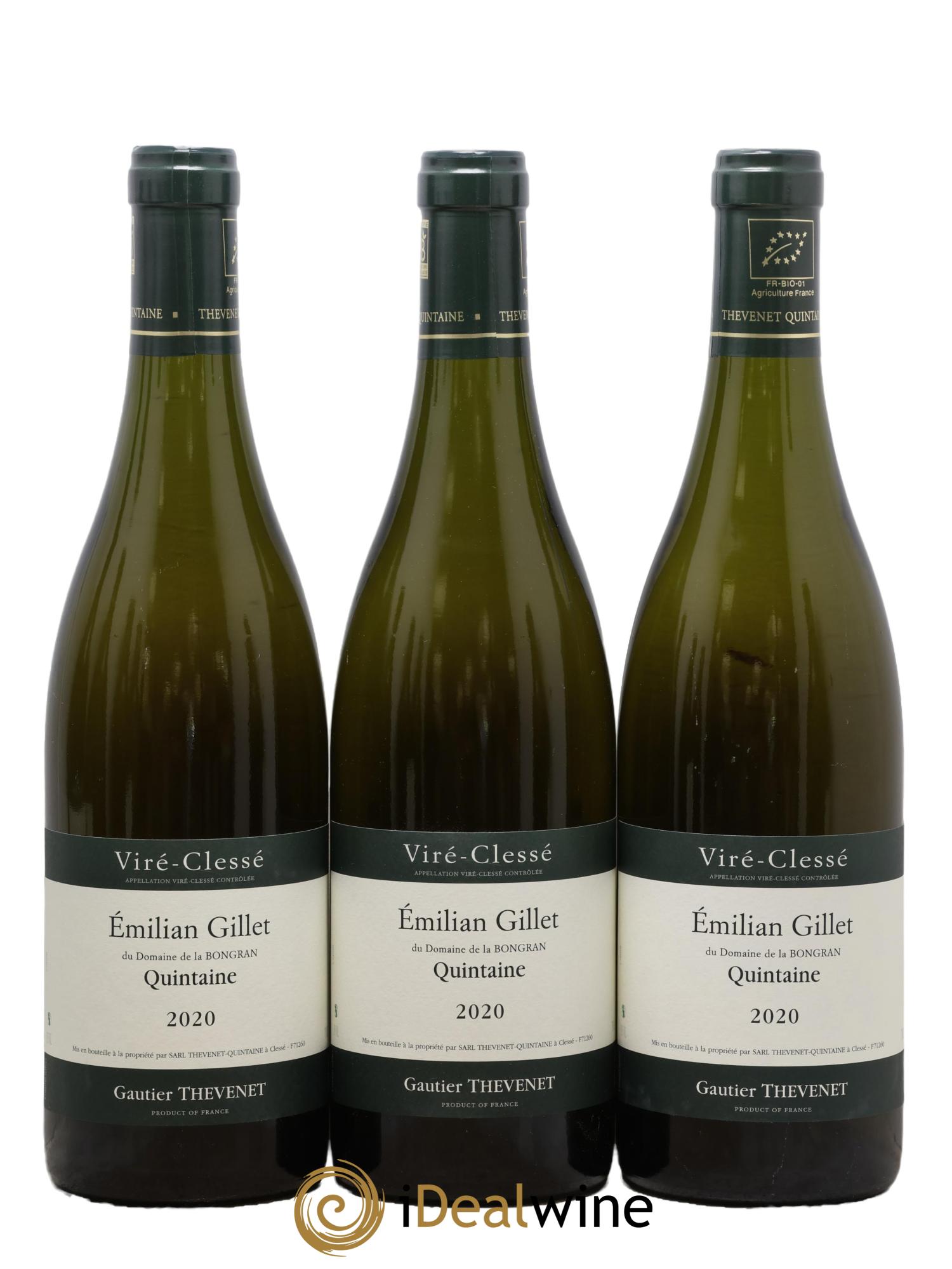 Viré-Clessé Emilian Gillet Domaine de la Bongran (J.Thevenet) 2020 - Lot de 3 bouteilles - 0