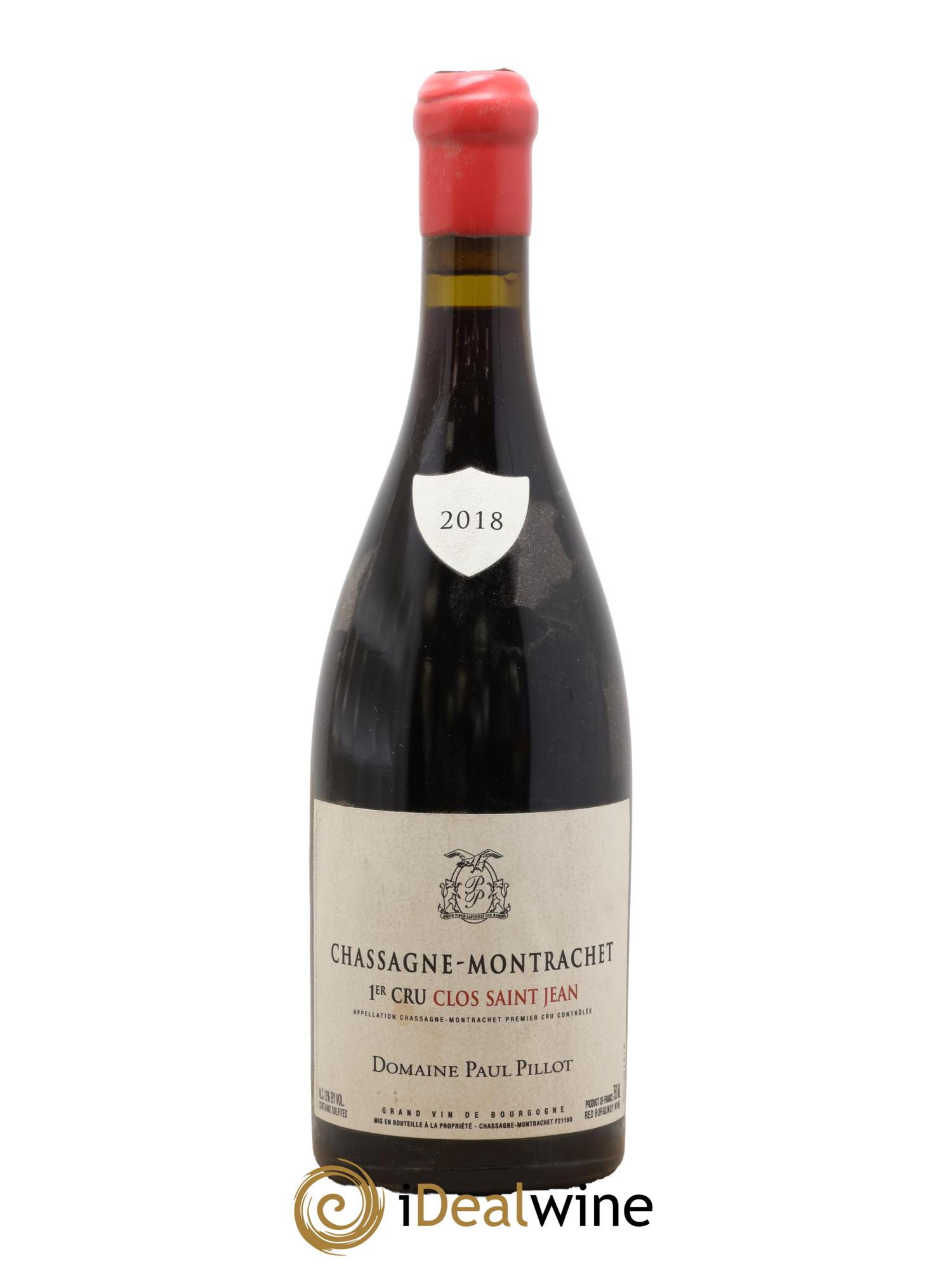 Chassagne-Montrachet 1er Cru Clos Saint-Jean Paul Pillot (Domaine) 2018 - Lot de 1 bouteille - 0