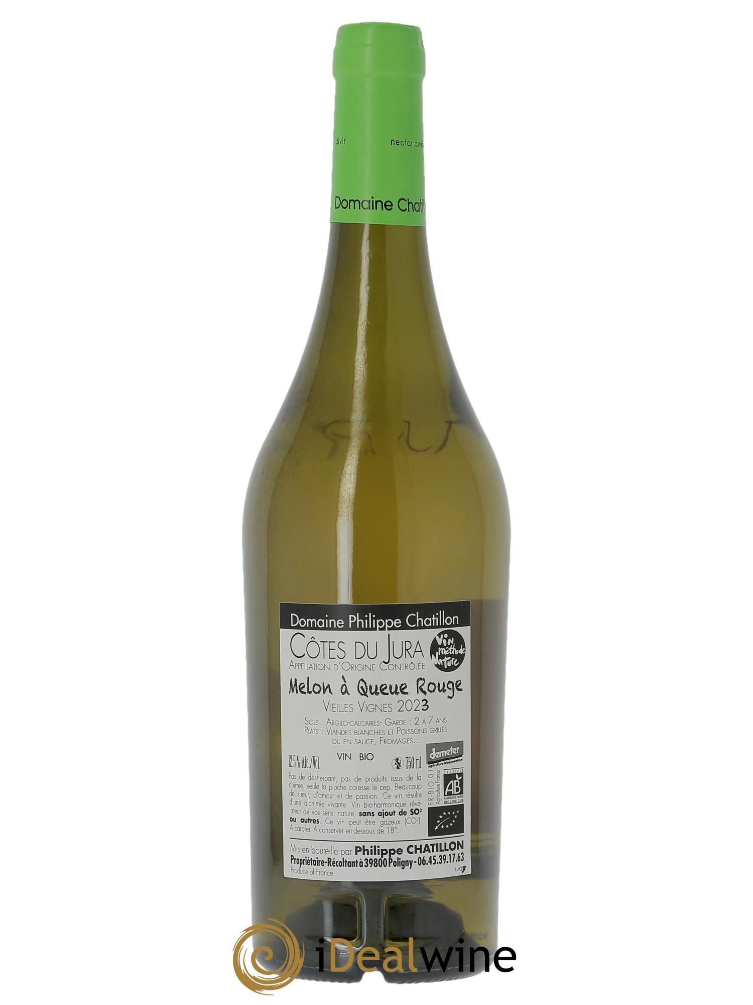 Côtes du Jura Melon à Queue Rouge Philippe Chatillon 2023 - Lot de 1 bouteille - 1