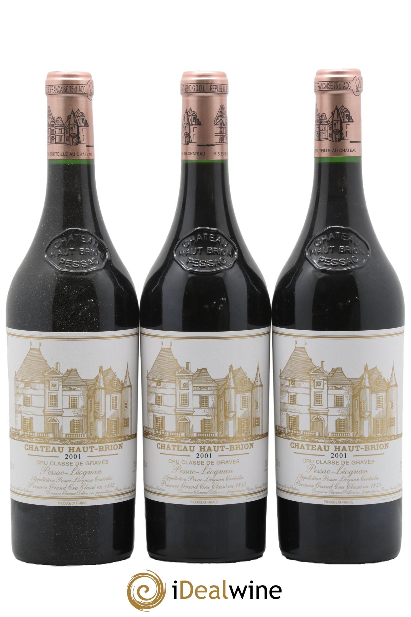 Château Haut Brion 1er Grand Cru Classé 2001 - Lot de 12 bouteilles - 2
