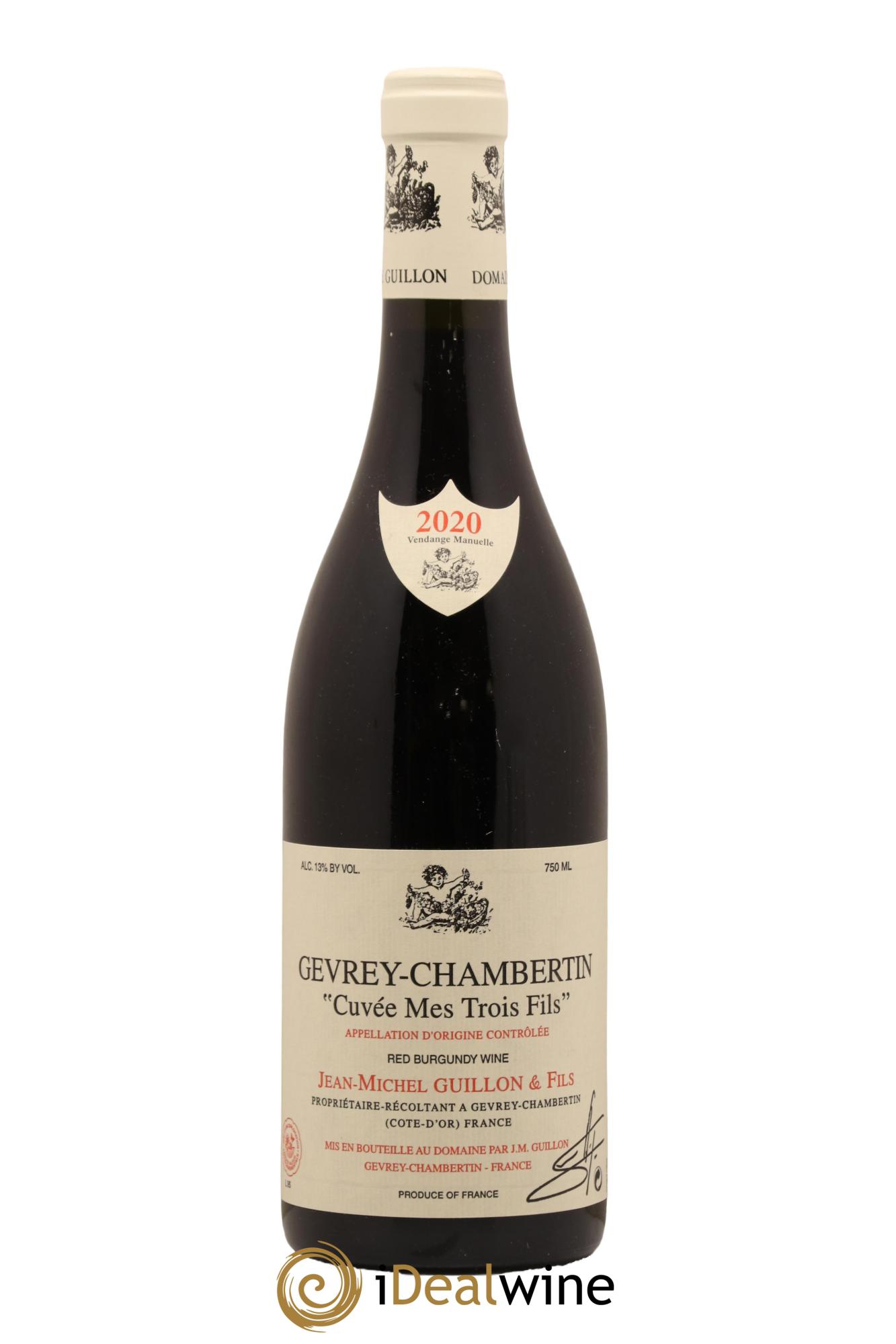 Gevrey-Chambertin Mes Trois Fils Domaine J. M. Guillon Et Fils 2020 - Lot de 1 bouteille - 0