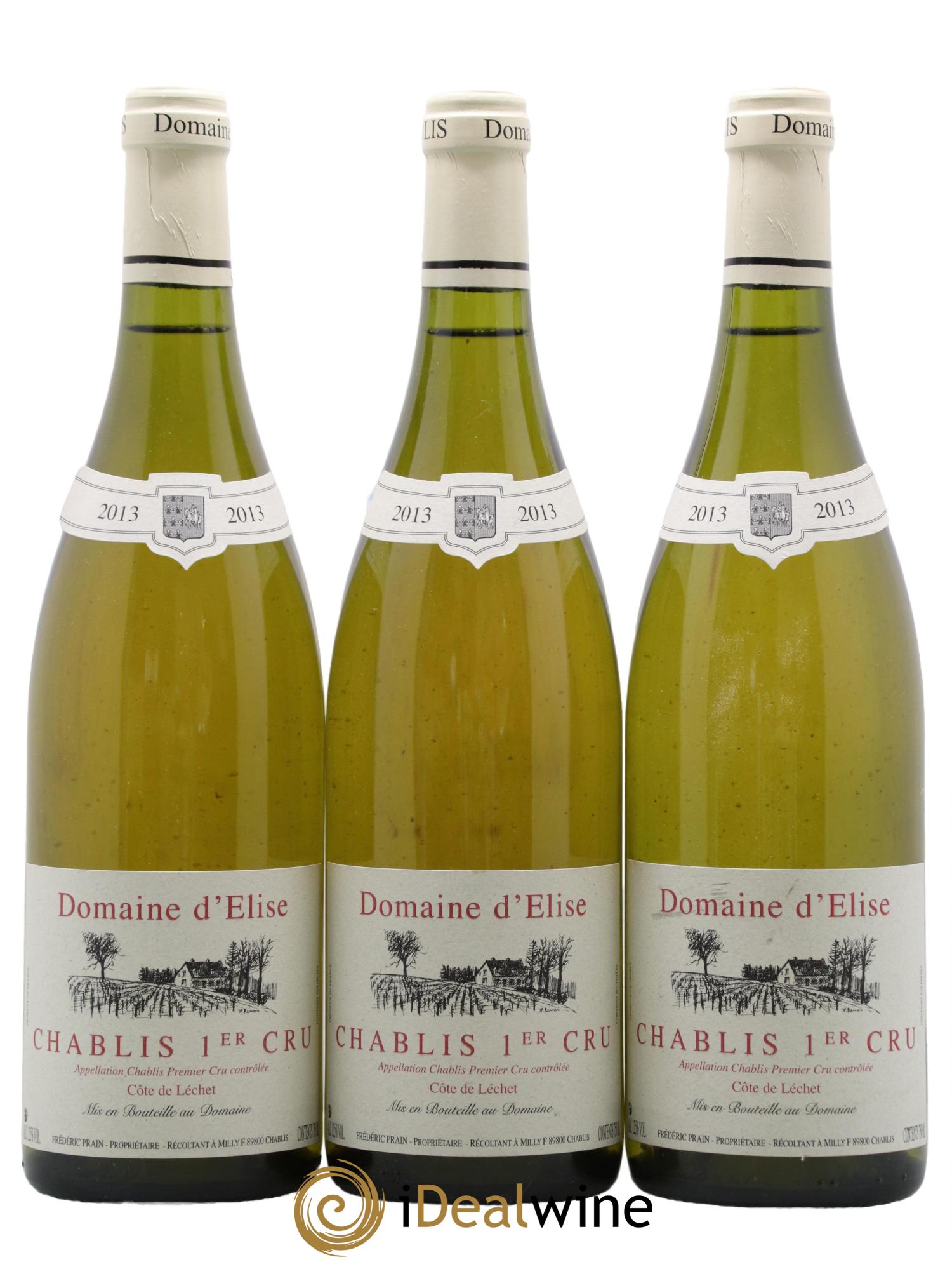 Chablis 1er Cru Côte de Léchet Elise (Domaine d') 2013 - Lot de 3 bouteilles - 0