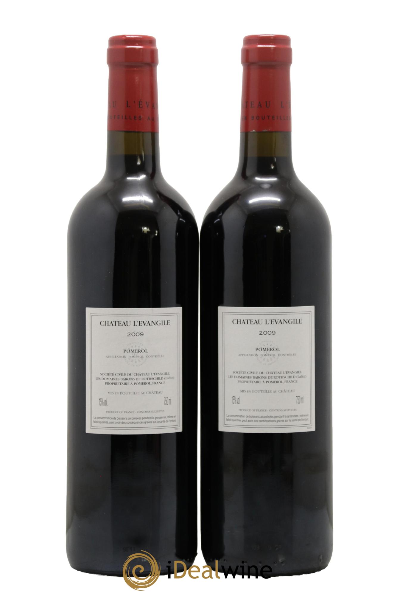 Château l' Évangile 2009 - Lot de 2 bouteilles - 1