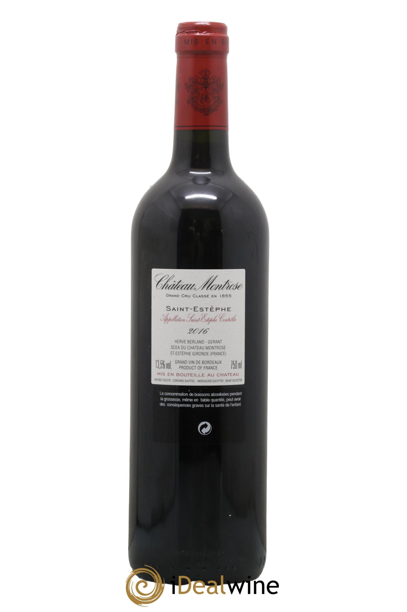 Château Montrose 2ème Grand Cru Classé 2016 - Lot de 1 bouteille - 1