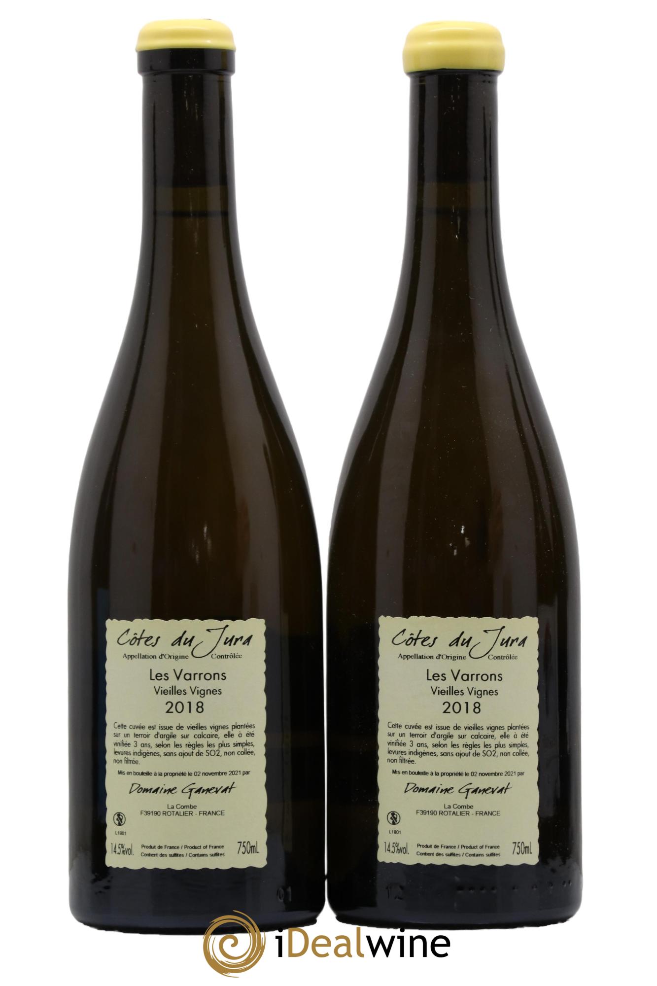 Côtes du Jura Les Varrons Vieilles Vignes Jean-François Ganevat (Domaine) 2018 - Lot de 2 bouteilles - 1