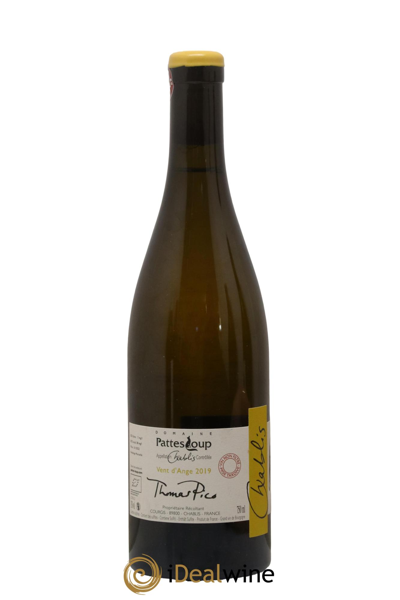 Chablis Vent d'Ange Pattes Loup (Domaine) 2019 - Lot of 1 bottle - 1