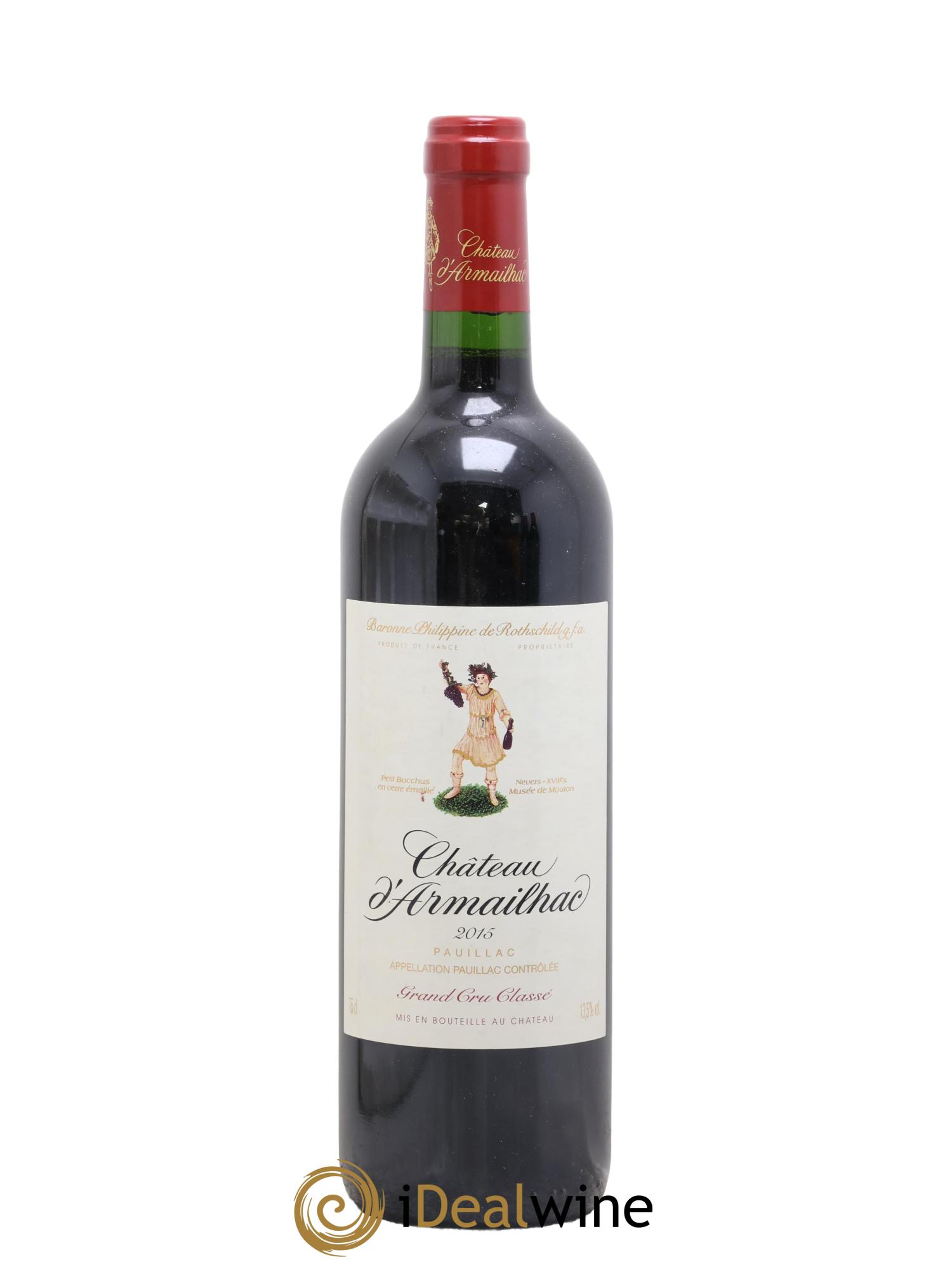 Château d' Armailhac - Mouton Baron(ne) Philippe 5ème Grand Cru Classé 2015 - Lot de 1 bouteille - 0