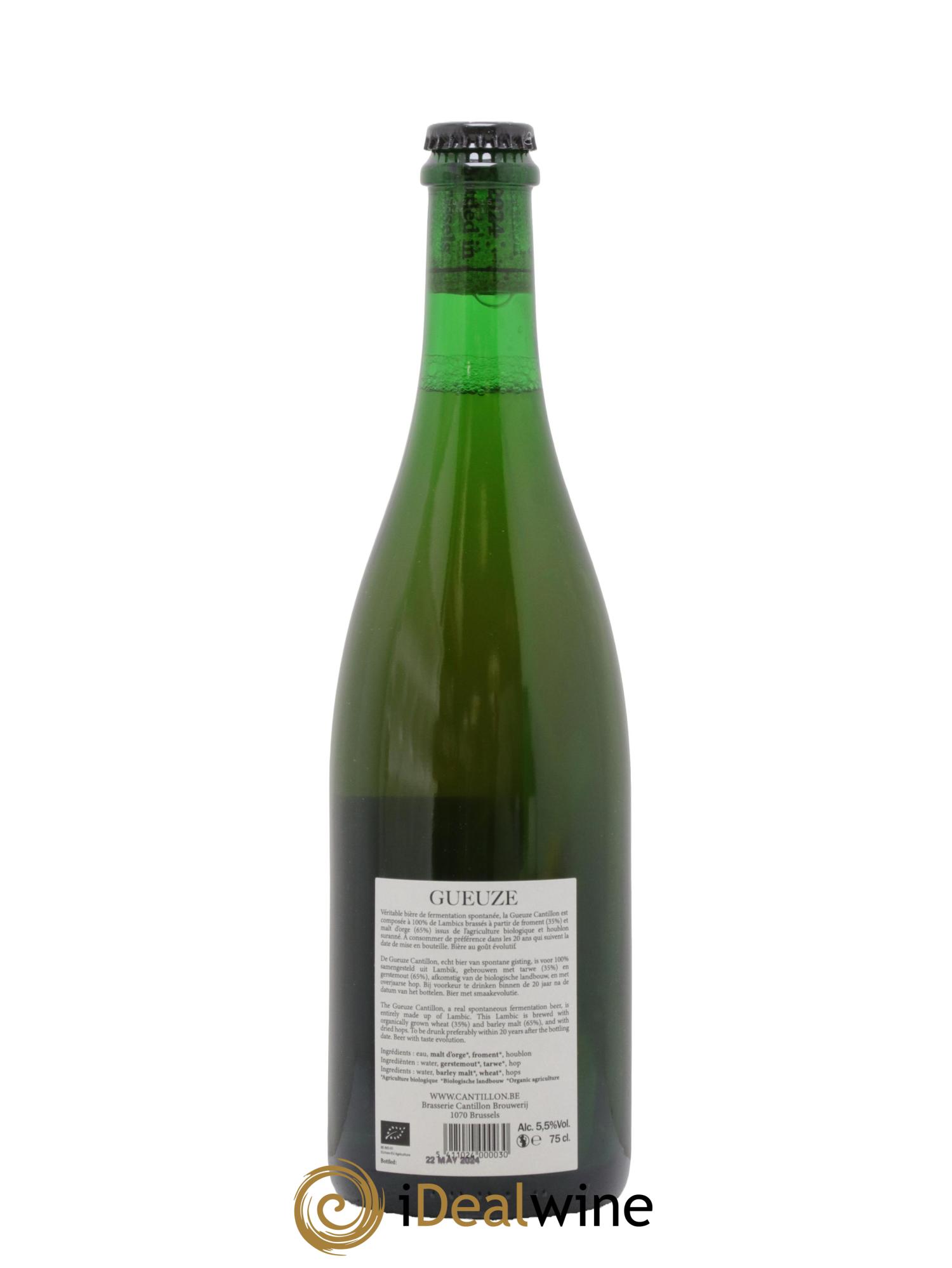 Bière Gueuze Cantillon Lambic Bio new label (bottled 2024) - Lot de 1 bouteille - 1