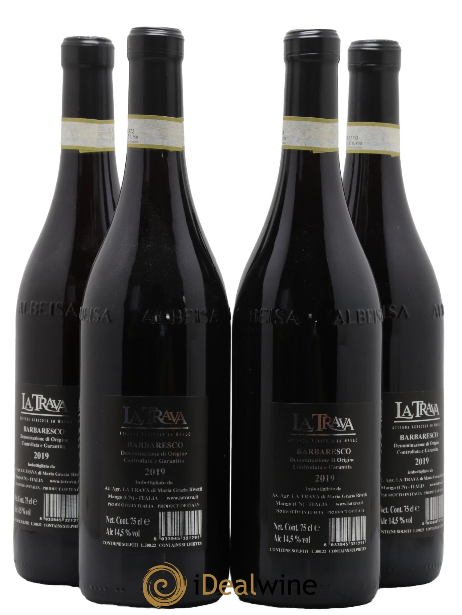 Barbaresco DOCG La Trava 2019 - Lot de 4 bouteilles - 1