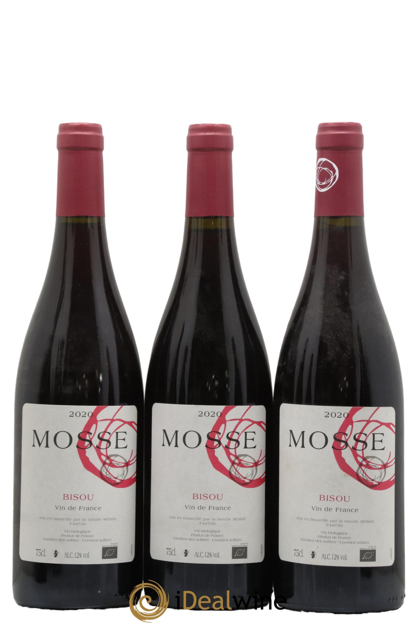 Vin de France Bisou Mosse 2020 - Lot de 3 bouteilles - 0