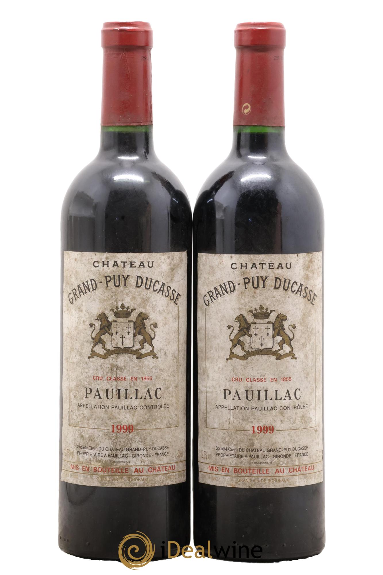 Château Grand Puy Ducasse 5ème Grand Cru Classé 1999 - Lotto di 2 bottiglie - 0