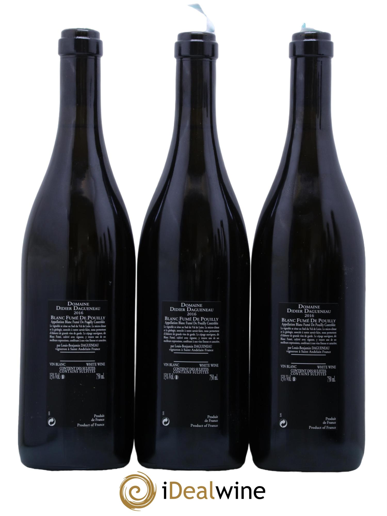 Vin de France (anciennement Pouilly-Fumé) Silex Dagueneau (Domaine Didier - Louis-Benjamin) 2016 - Lot de 3 bouteilles - 1