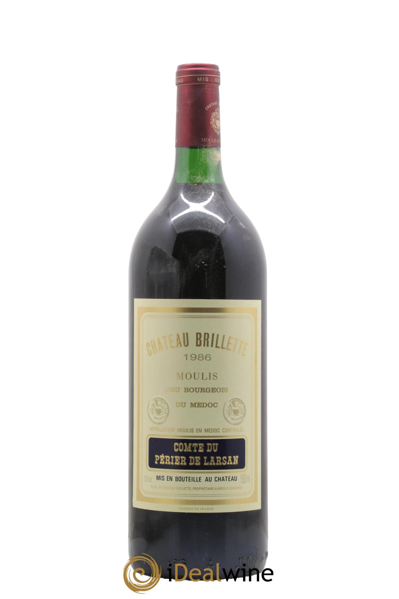 Château Brillette Cru Bourgeois 1986 - Lot de 1 magnum - 0