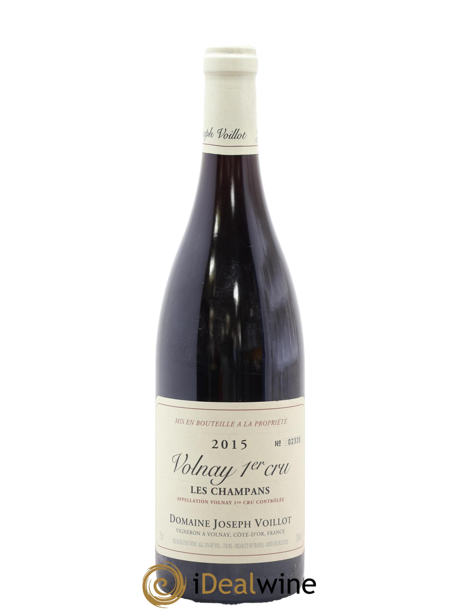 Volnay 1er Cru les Champans Joseph Voillot (Domaine) 2015 - Lot de 1 bouteille - 1