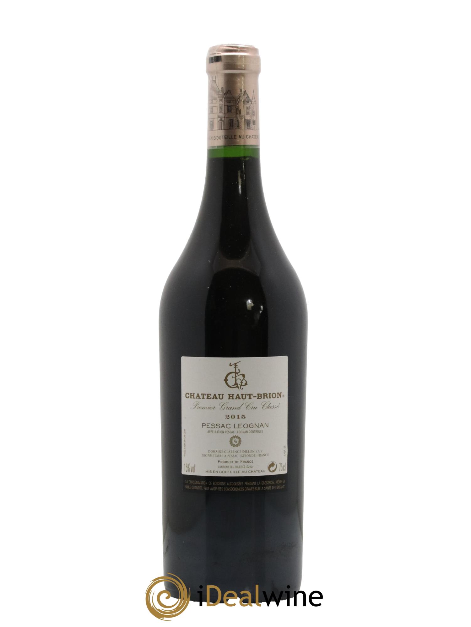 Château Haut Brion 1er Grand Cru Classé 2015 - Lot de 1 bouteille - 1