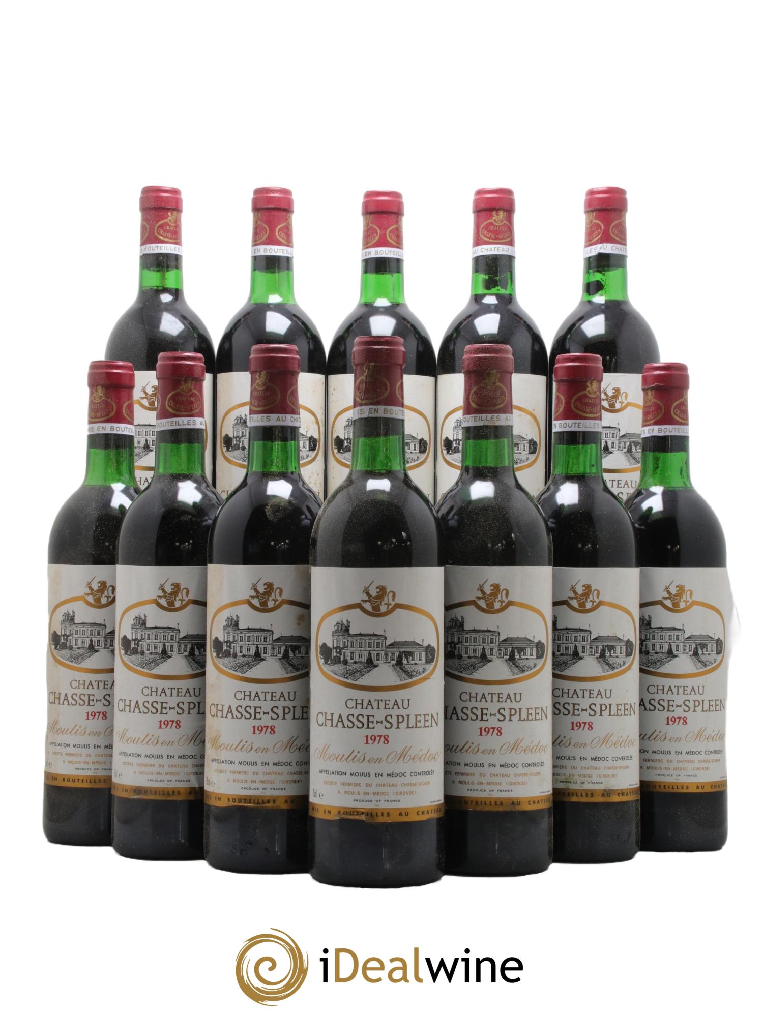 Château Chasse Spleen 1978 - Lot de 12 bouteilles - 0