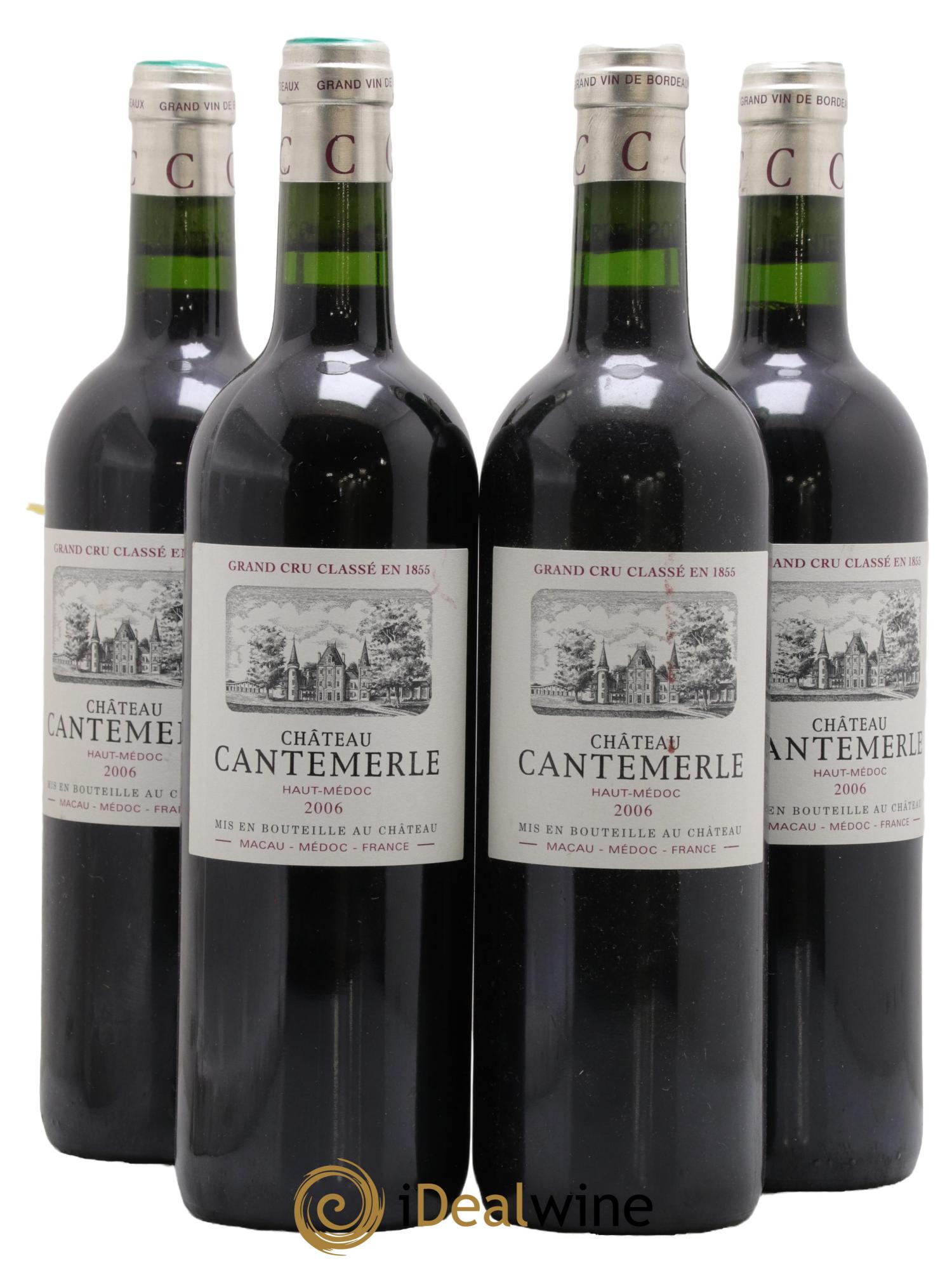 Château Cantemerle 5ème Grand Cru Classé 2006 - Lot de 4 bouteilles - 0