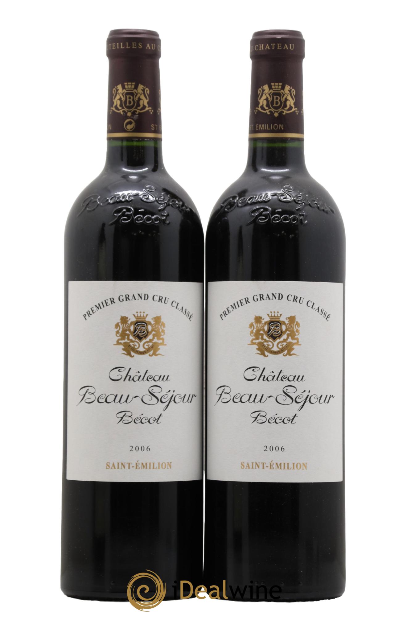 Château Beau-Séjour Bécot 1er Grand Cru Classé B 2006 - Lot de 2 bouteilles - 0