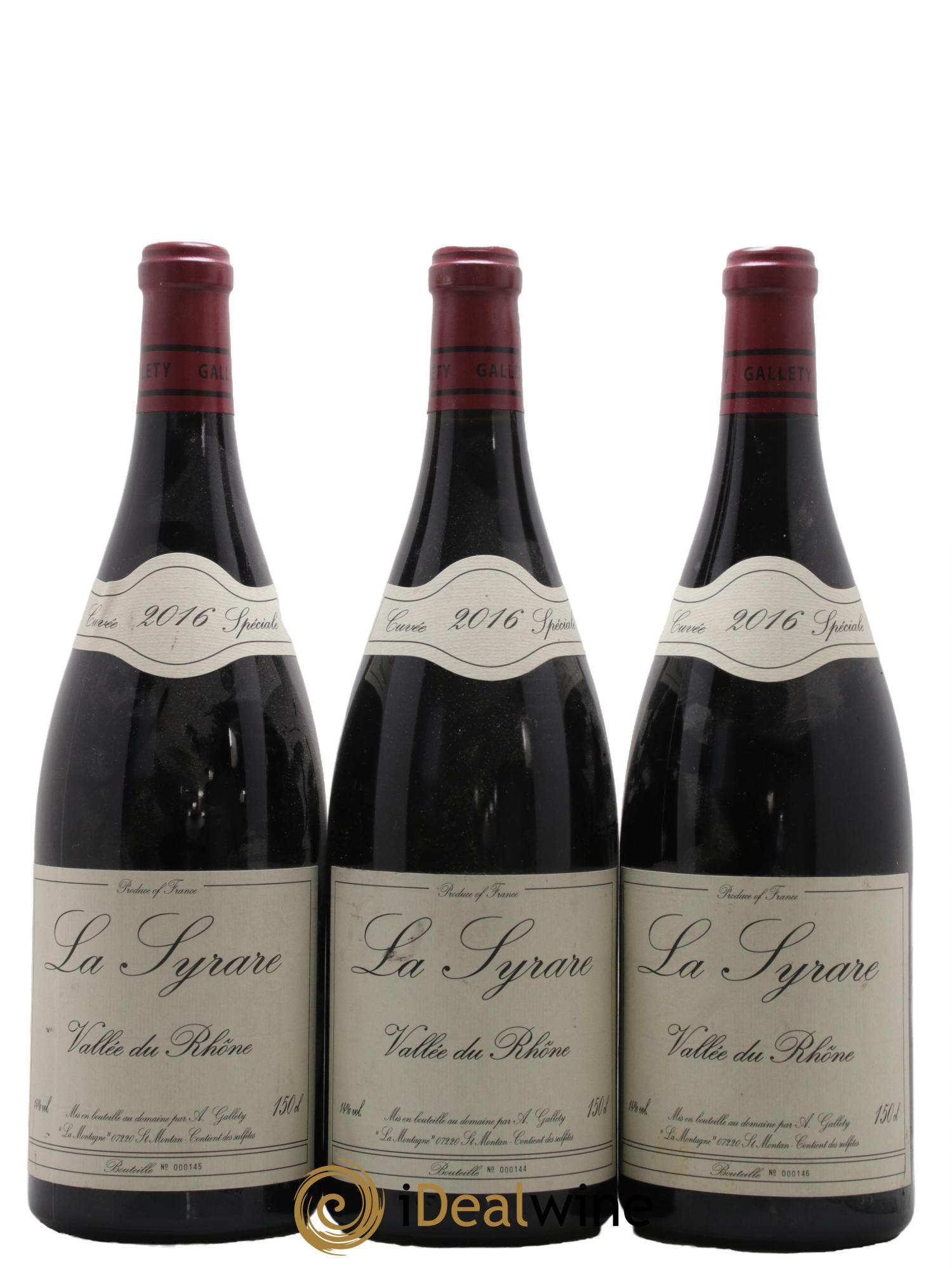 Côtes du Vivarais La Syrare Gallety (Domaine) 2016 - Lot de 3 magnums - 0