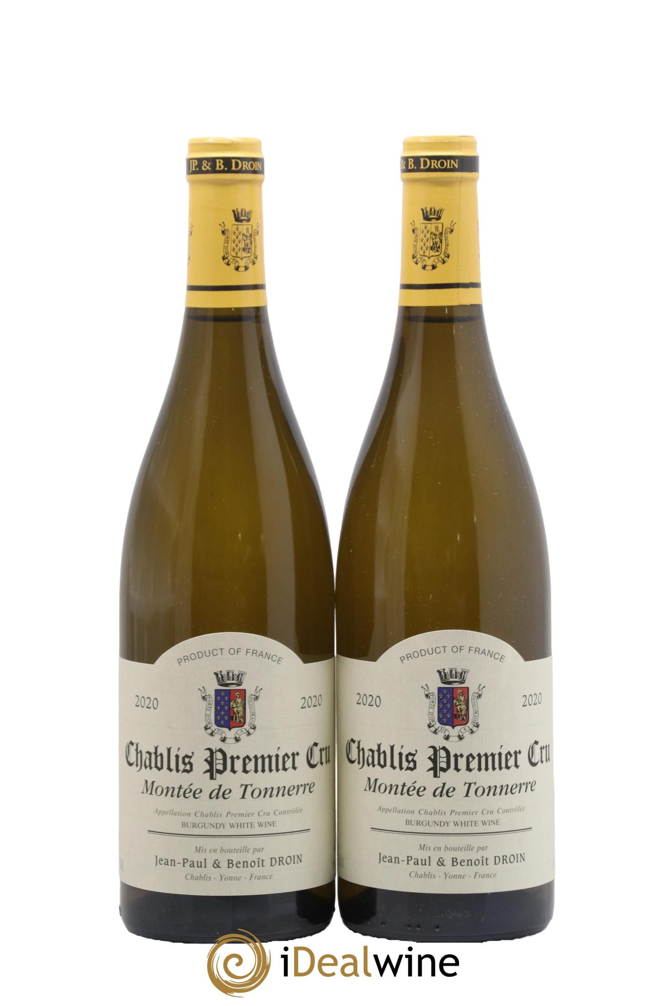 Chablis 1er Cru Montée de Tonnerre Jean-Paul & Benoît Droin (Domaine) 2020 - Posten von 2 Flaschen - 0