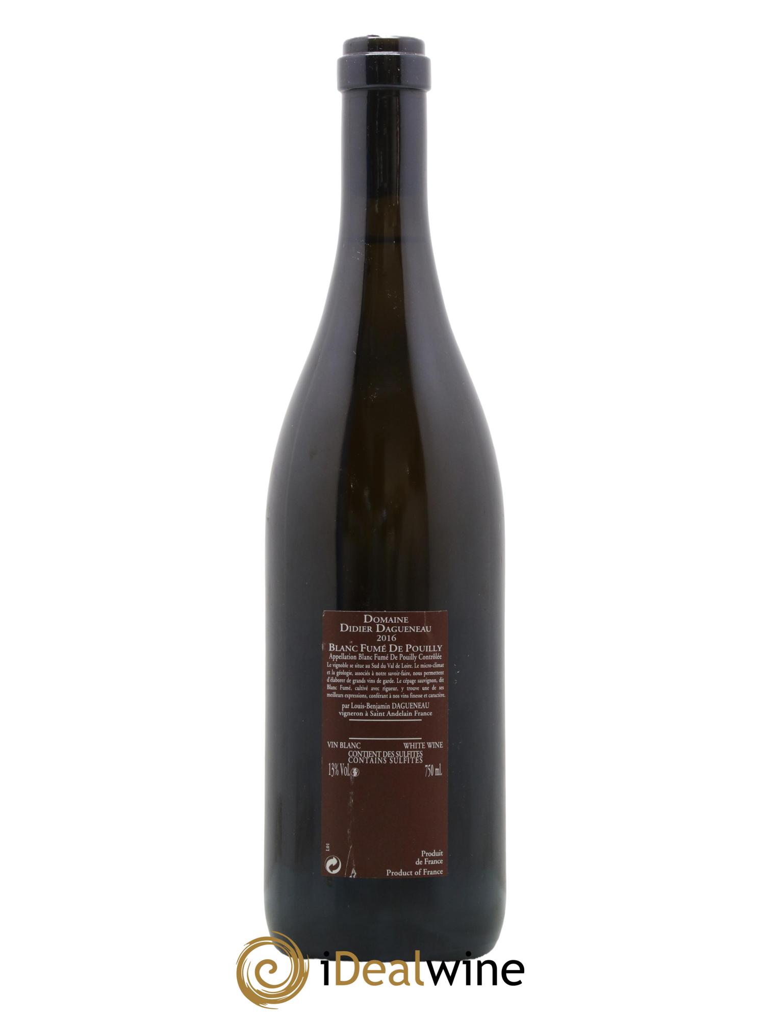 Vin de France (anciennement Pouilly-Fumé) Pur Sang Dagueneau (Domaine Didier - Louis-Benjamin) 2016 - Lot de 1 bouteille - 1