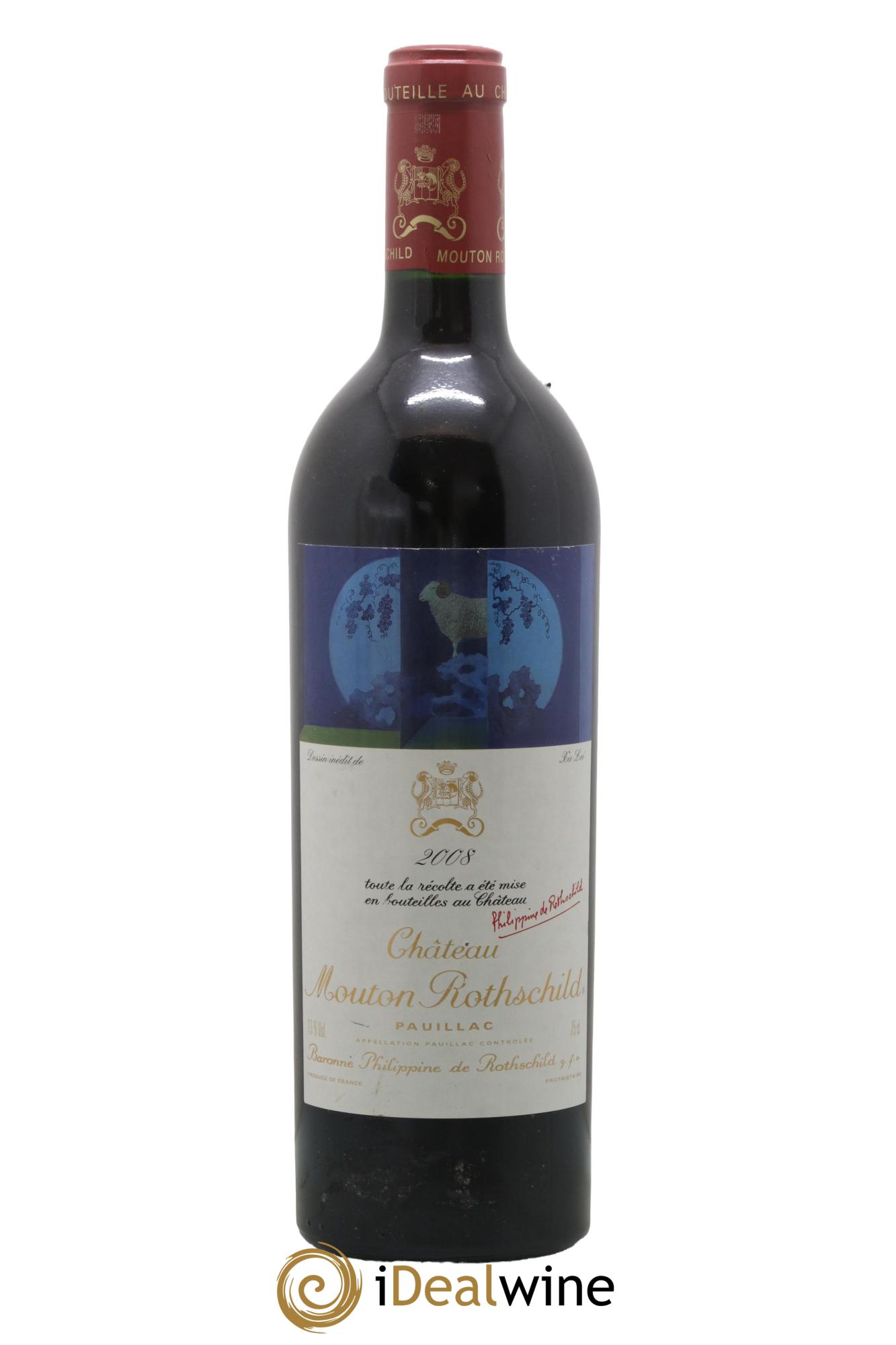 Château Mouton Rothschild 1er Grand Cru Classé 2008 - Lot de 1 bouteille - 0