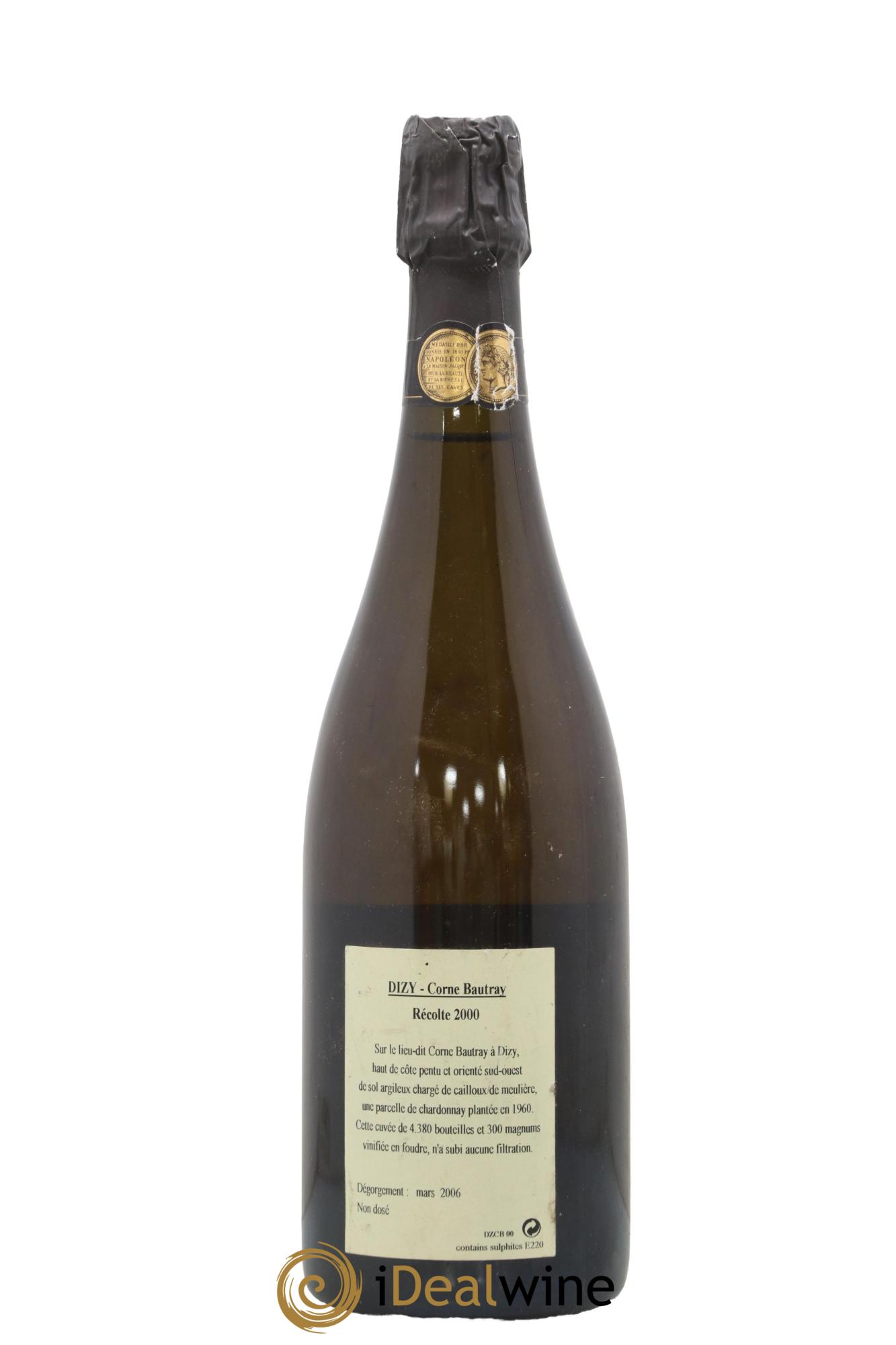 Dizy Corne Bautray Extra-Brut Jacquesson 2000 - Lot de 1 bouteille - 1