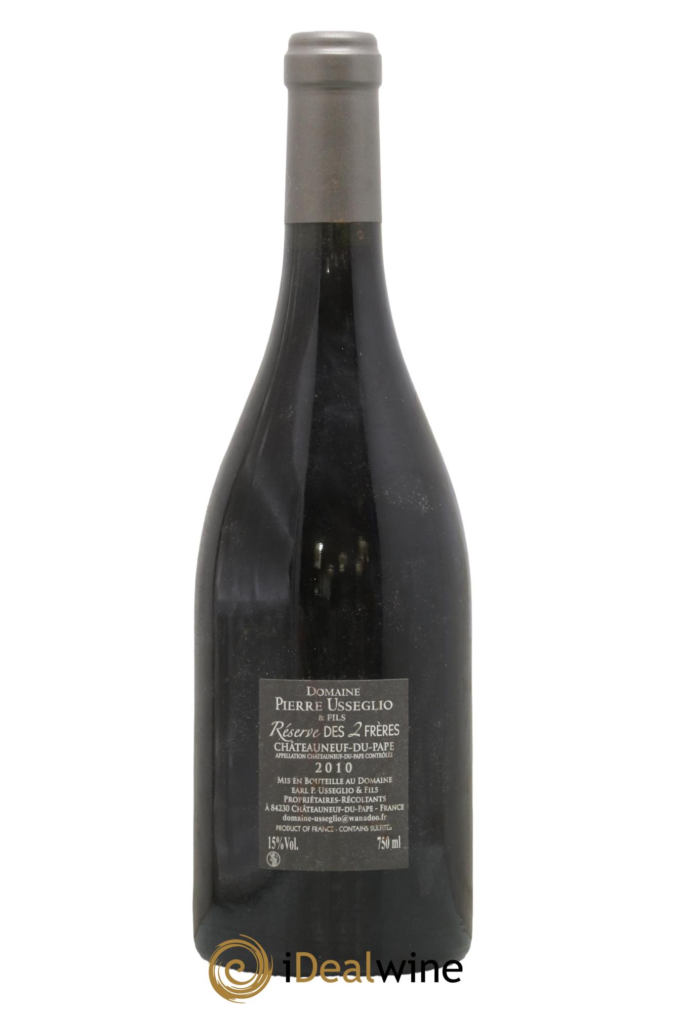 Châteauneuf-du-Pape Réserve des 2 frères Pierre Usseglio & Fils 2010 - Lot of 1 bottle - 1
