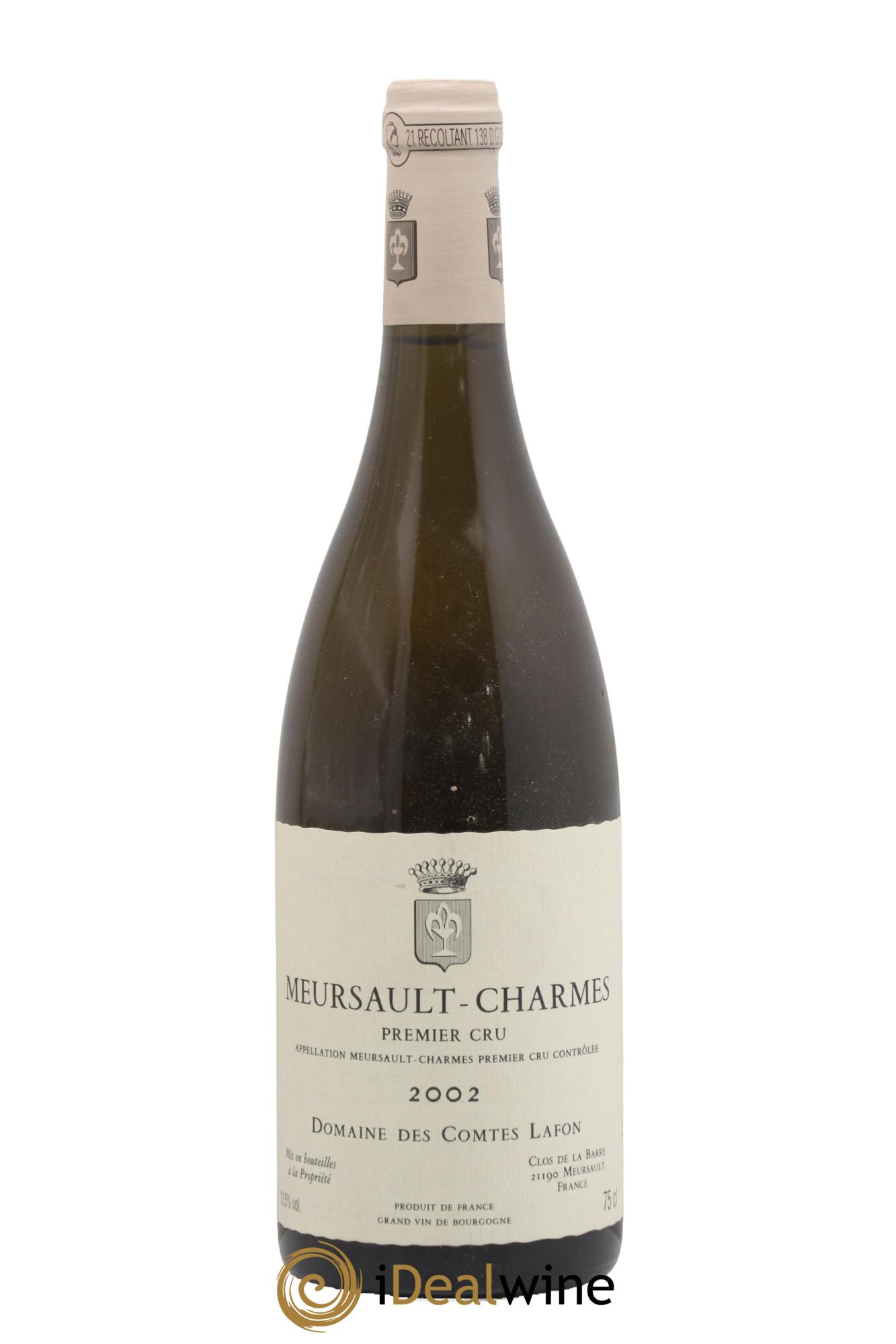 Meursault 1er Cru Charmes Comtes Lafon (Domaine des) 2002 - Lot de 1 bouteille - 0