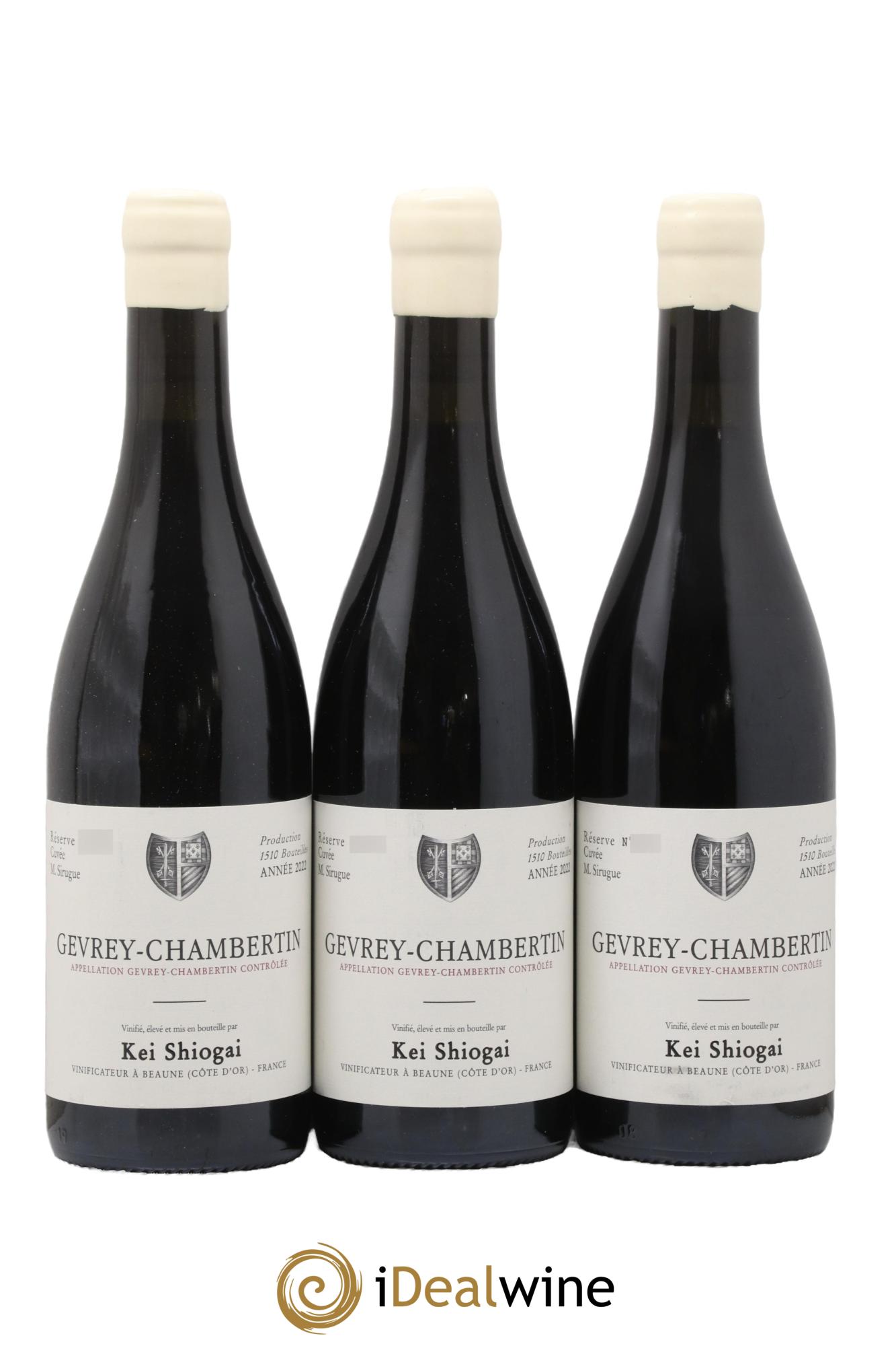 Gevrey-Chambertin Cuvée M Sirugue Kei Shiogai 2022 - Lot de 3 bouteilles - 0