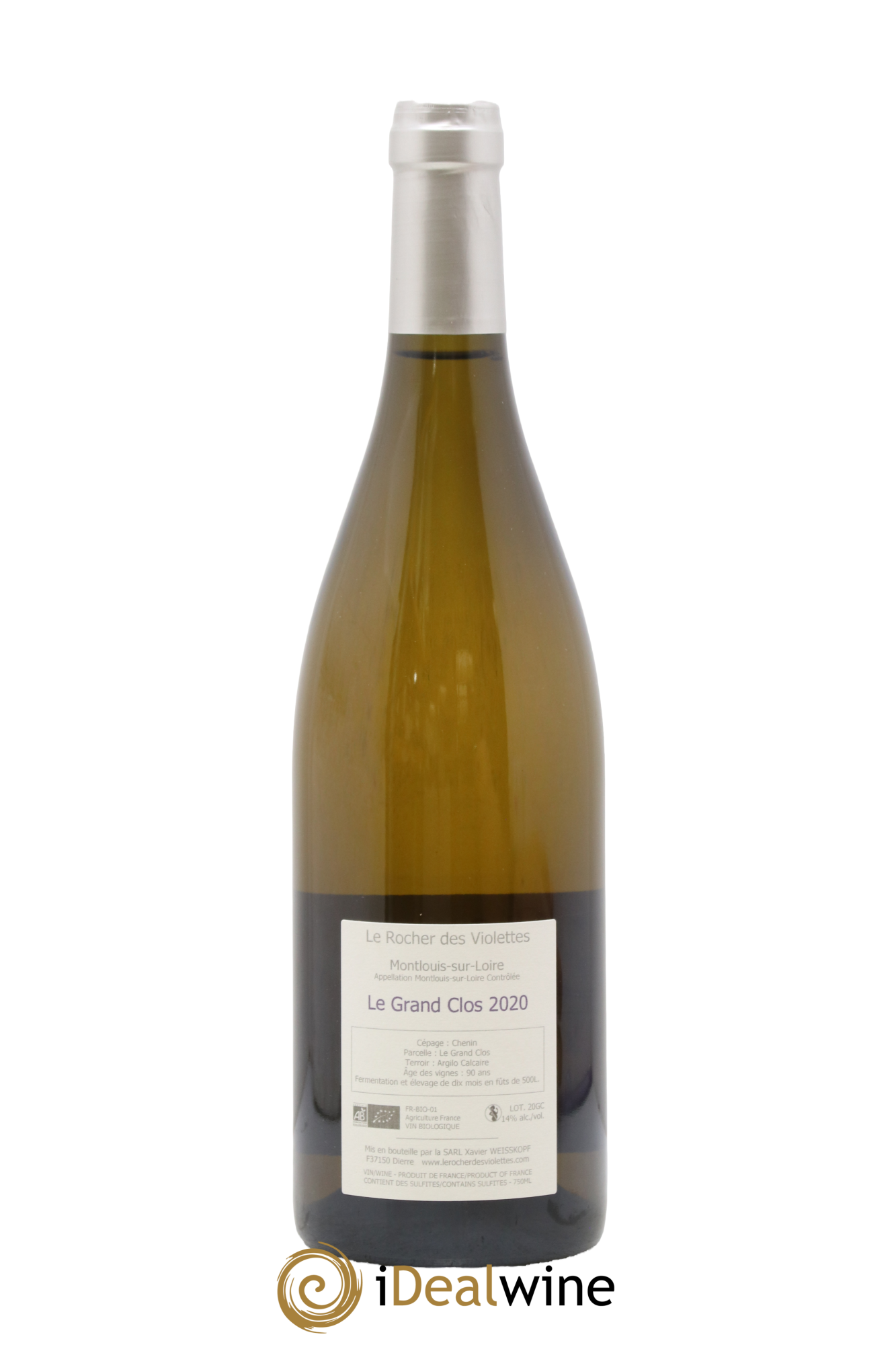 Montlouis-sur-Loire Le Grand Clos (anciennement La Négrette) Le Rocher des Violettes 2020 - Lot de 1 bouteille - 1