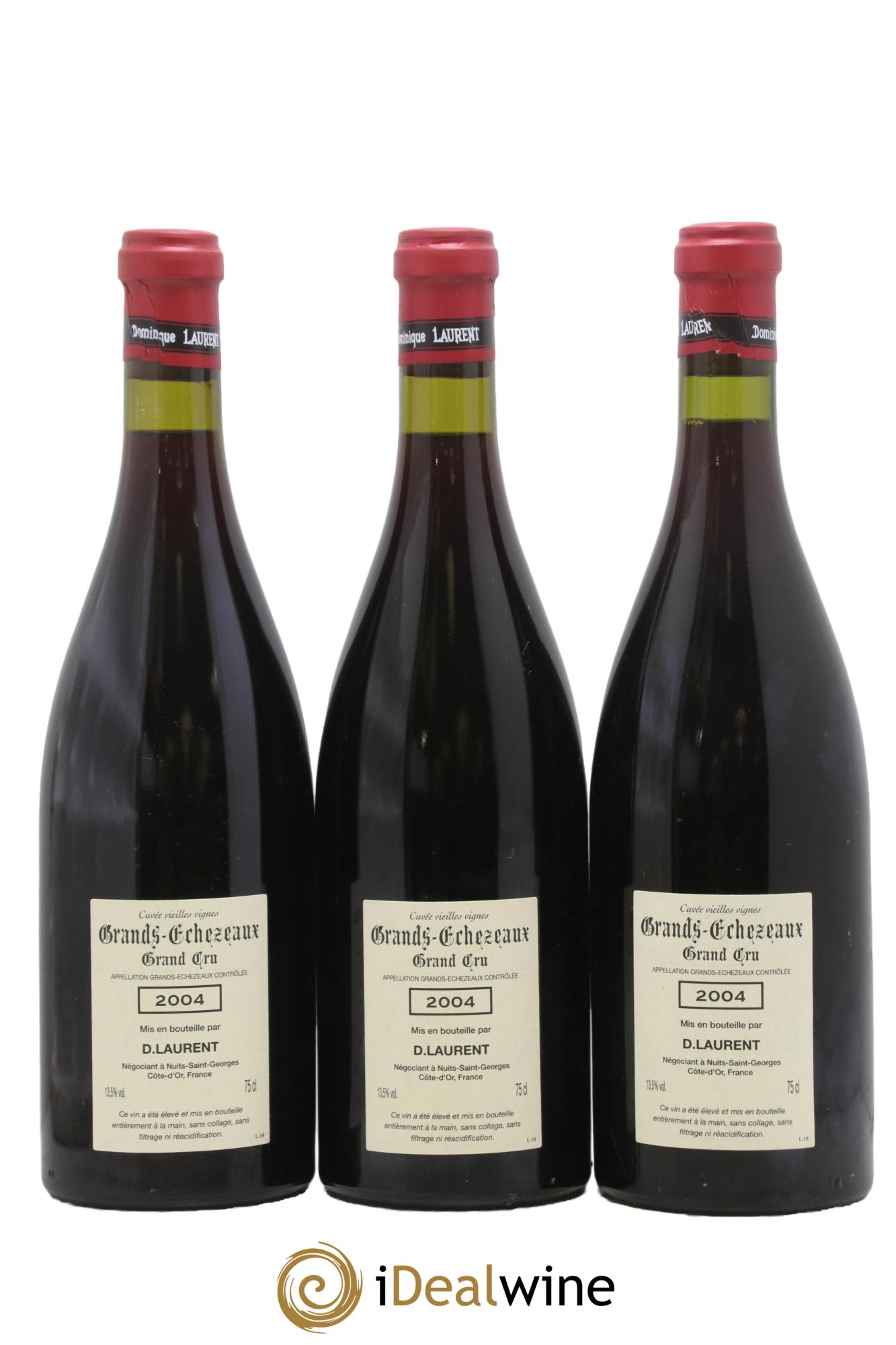 Grands-Echezeaux Grand Cru Vieilles Vignes Dominique Laurent 2004 - Posten von 3 Flaschen - 1