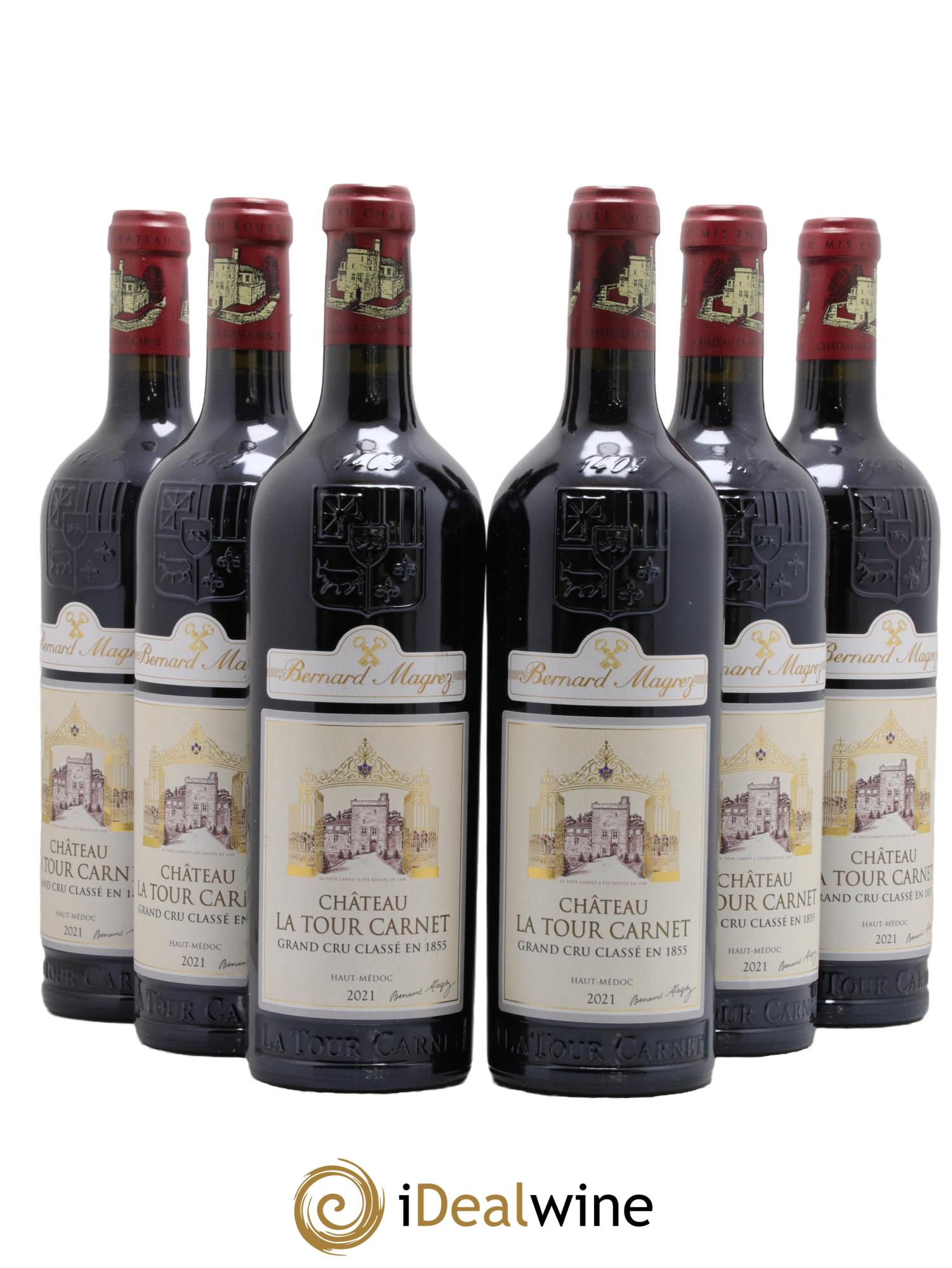 Château la Tour Carnet 4ème Grand Cru Classé 2021 - Lot de 6 bouteilles - 0
