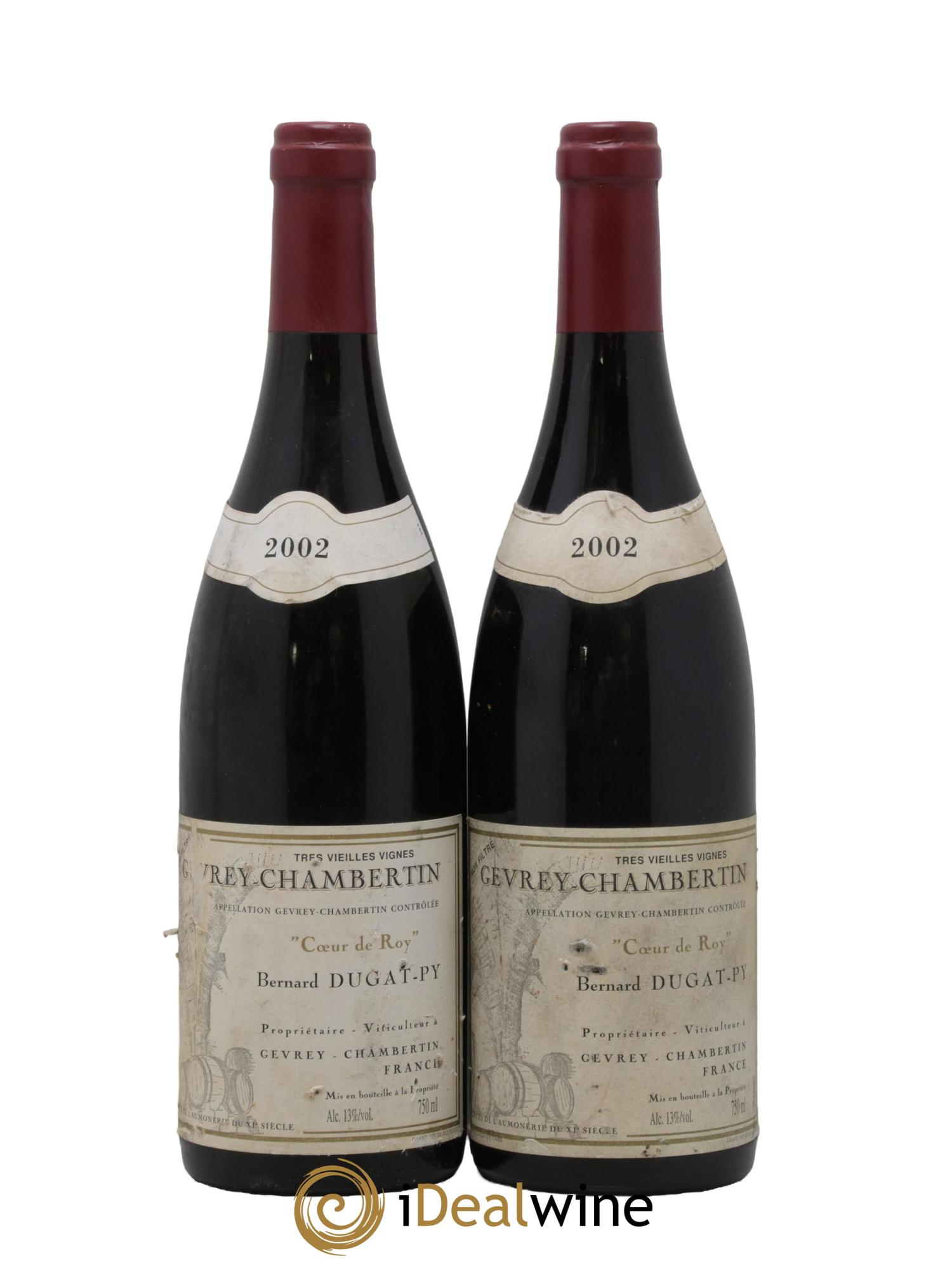 Gevrey-Chambertin Coeur de Roy Très Vieilles Vignes Dugat-Py 2002 - Lot de 2 bouteilles - 0