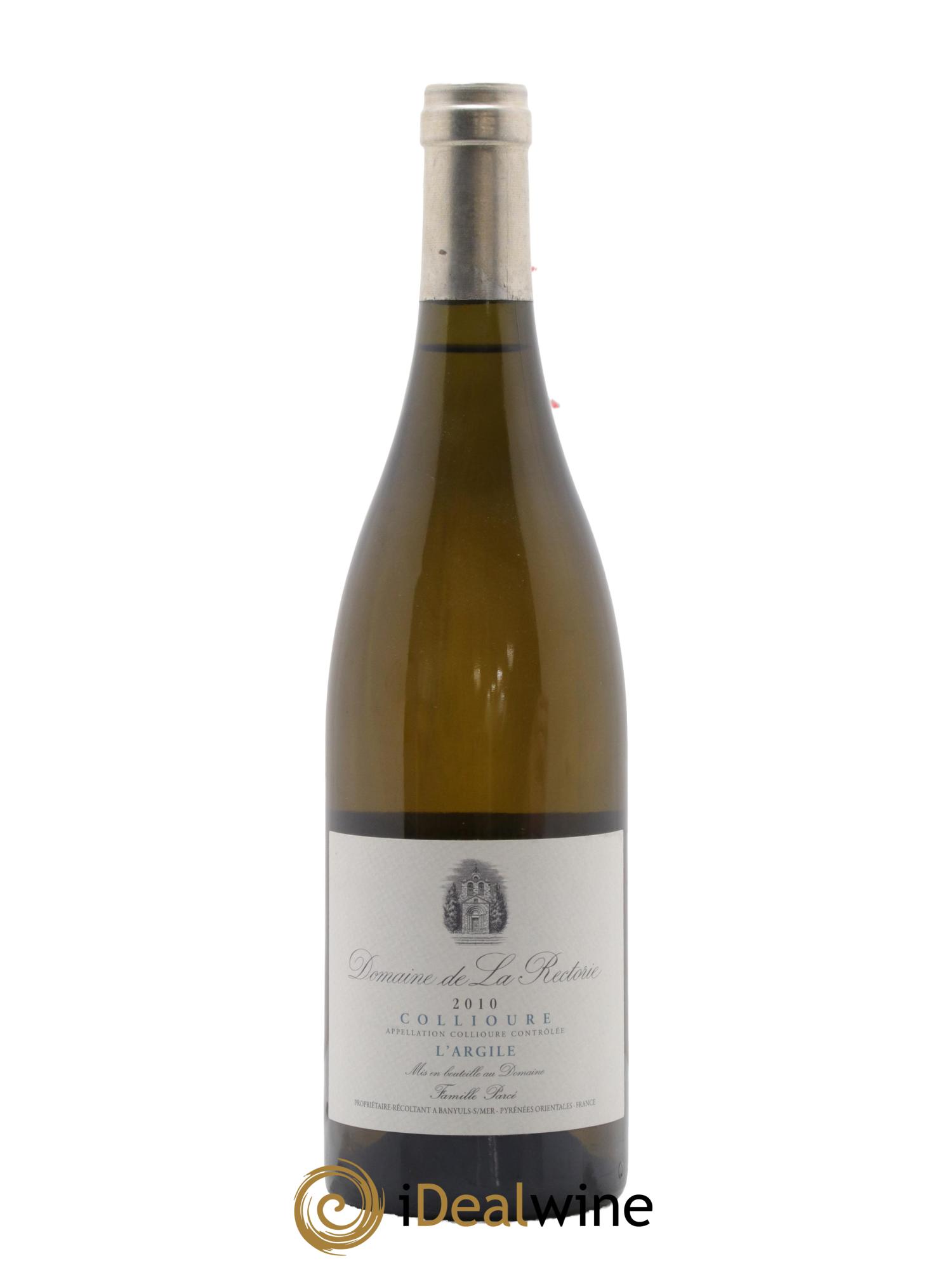 Collioure La Rectorie (Domaine de) L'Argile Thierry et Jean Emmanuel Parcé 2010 - Lot de 1 bouteille - 0