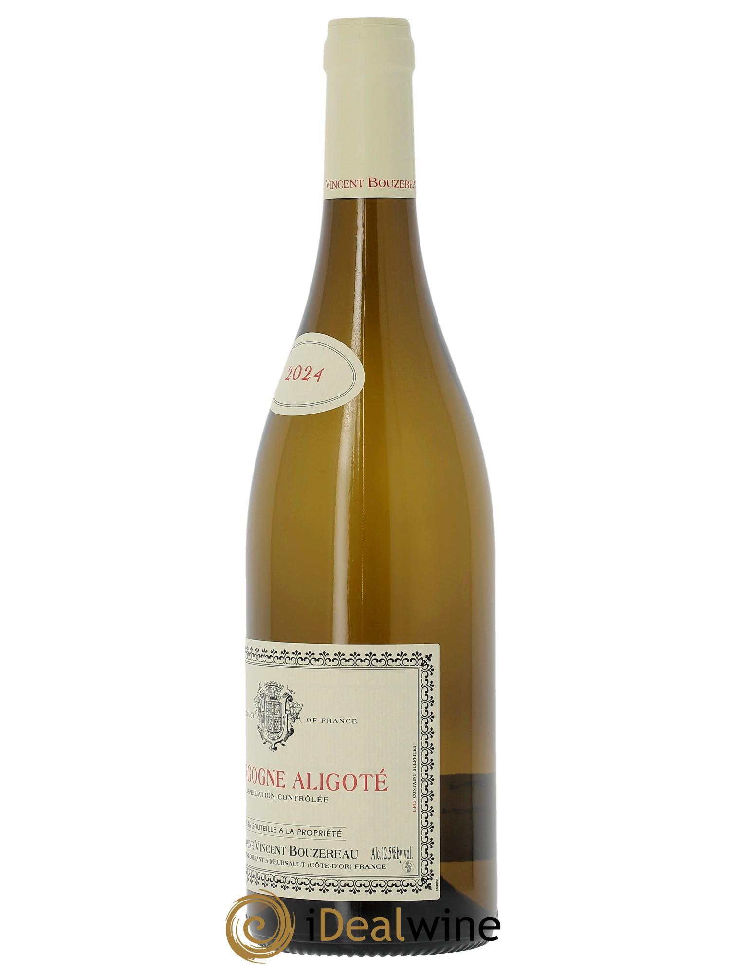 Bourgogne Aligoté Vincent Bouzereau (Domaine) 2024 - Lot of 1 bottle - 1