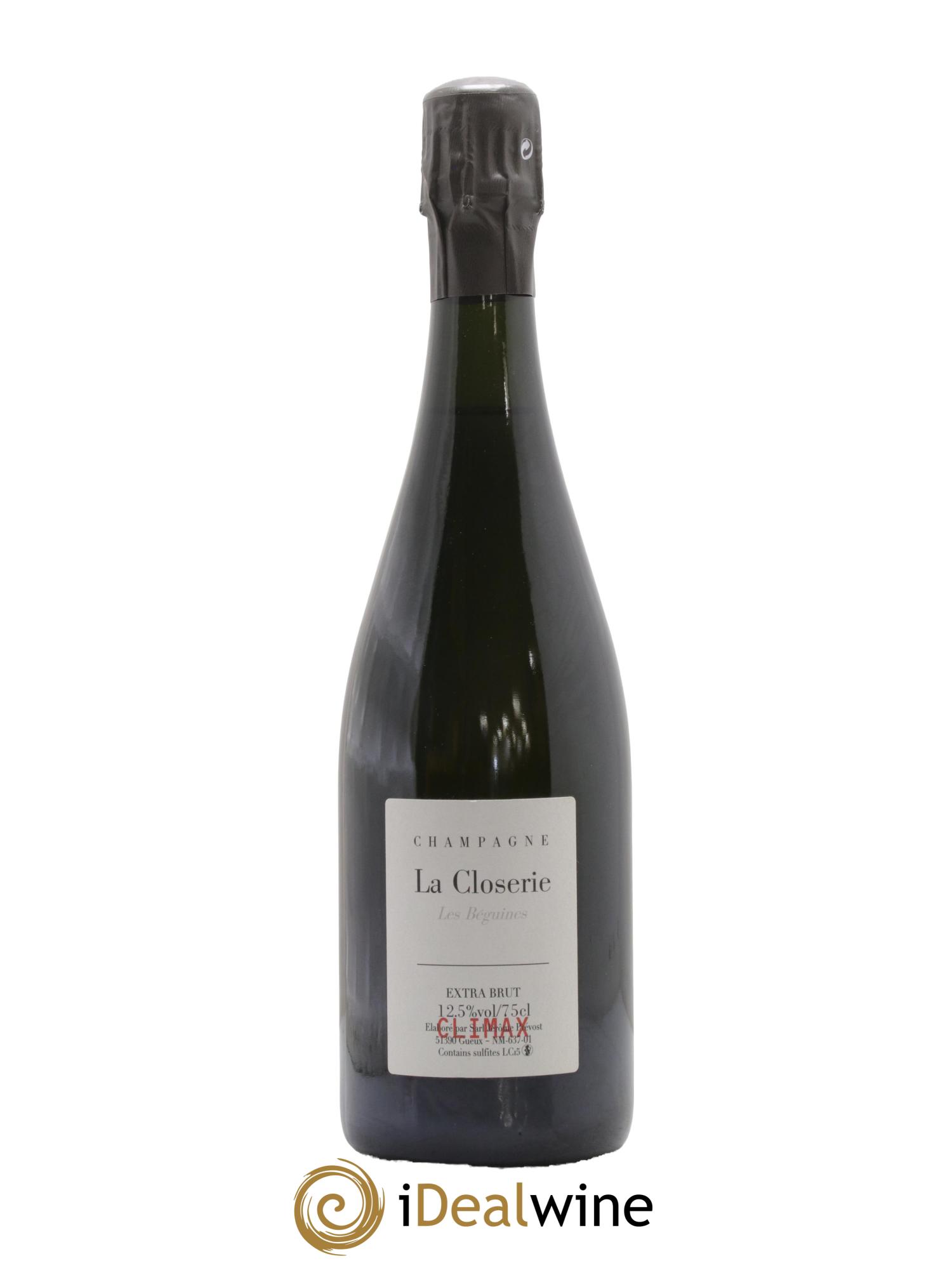 Champagne Les Béguines Extra-Brut Climax Jérôme Prévost - Lot de 1 bouteille - 0