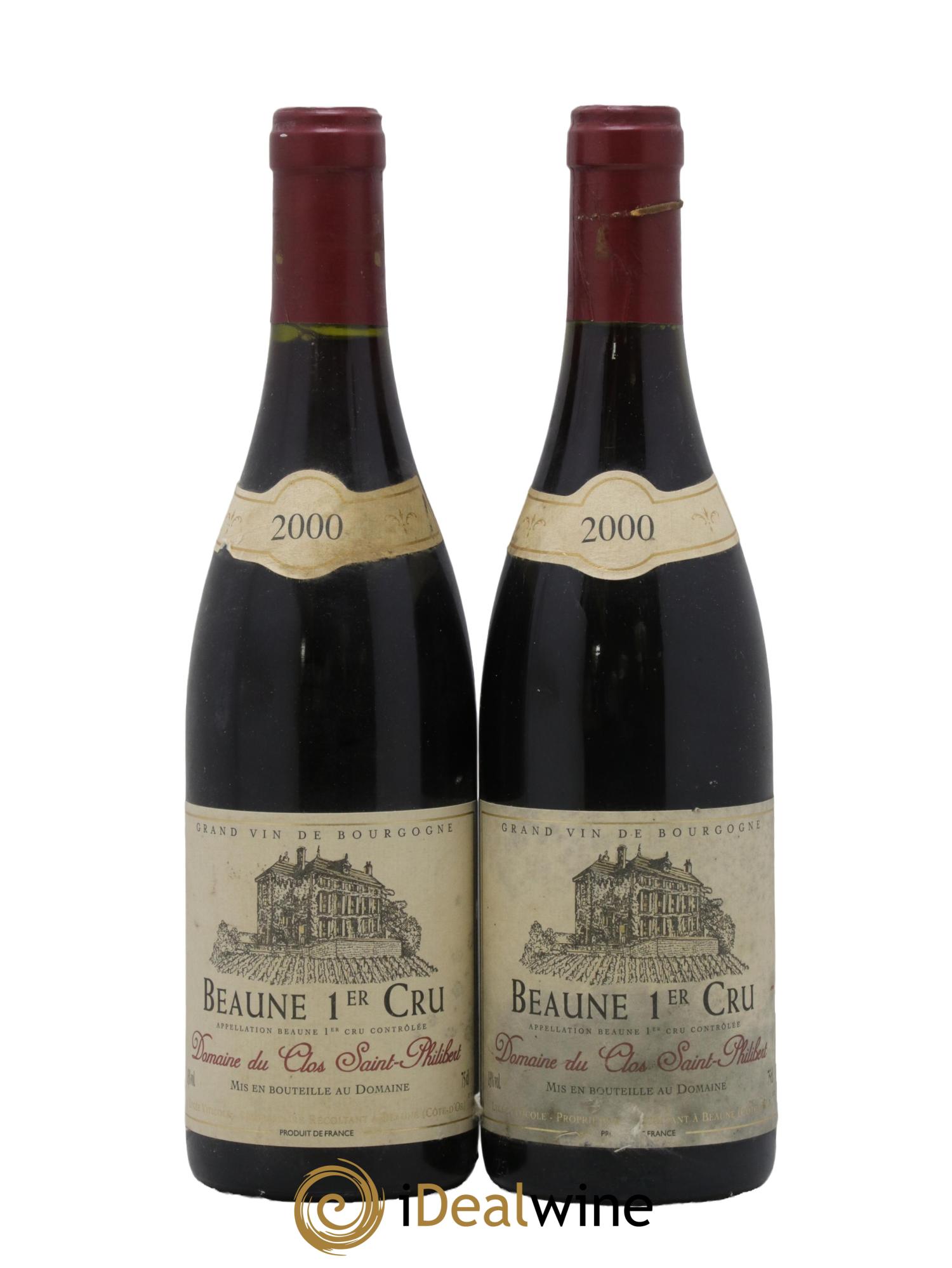 Beaune 1er Cru Domaine du Clos Saint Philibert 2000 - Lot de 2 bouteilles - 0